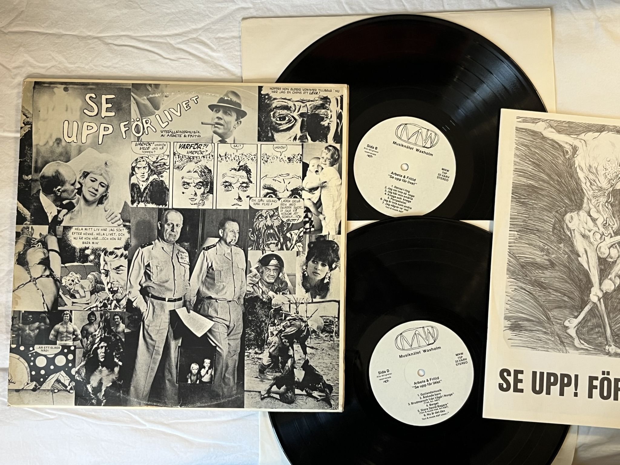 Omslagsbild för skivan ARBETE & FRITID Se Upp För Livet 2xLP -77 Swe MNW 75P