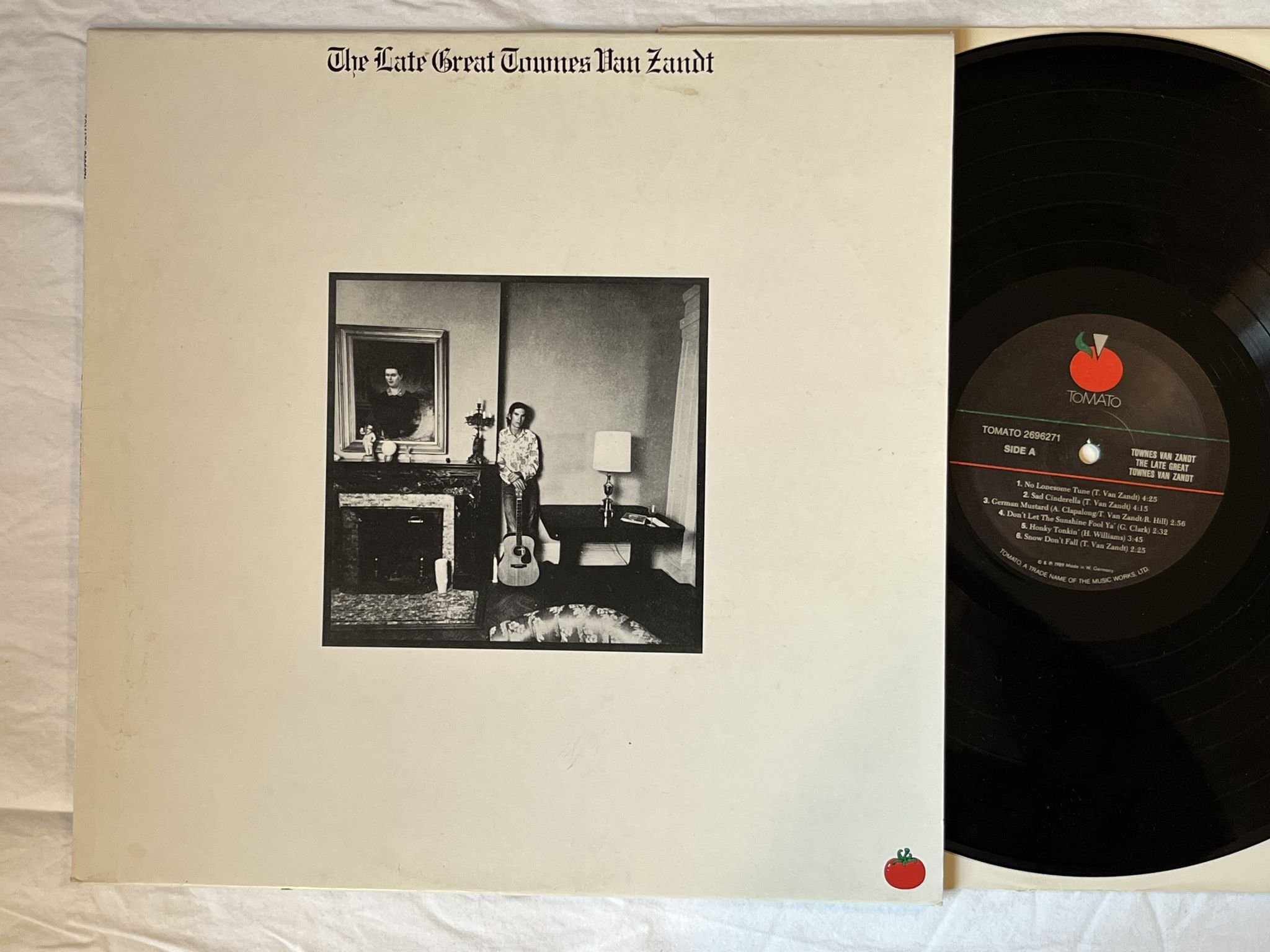 Omslagsbild för skivan TOWNES VAN ZANDT The Late Great Townes Van Zandt LP -89 Ger TOMATO 2696271
