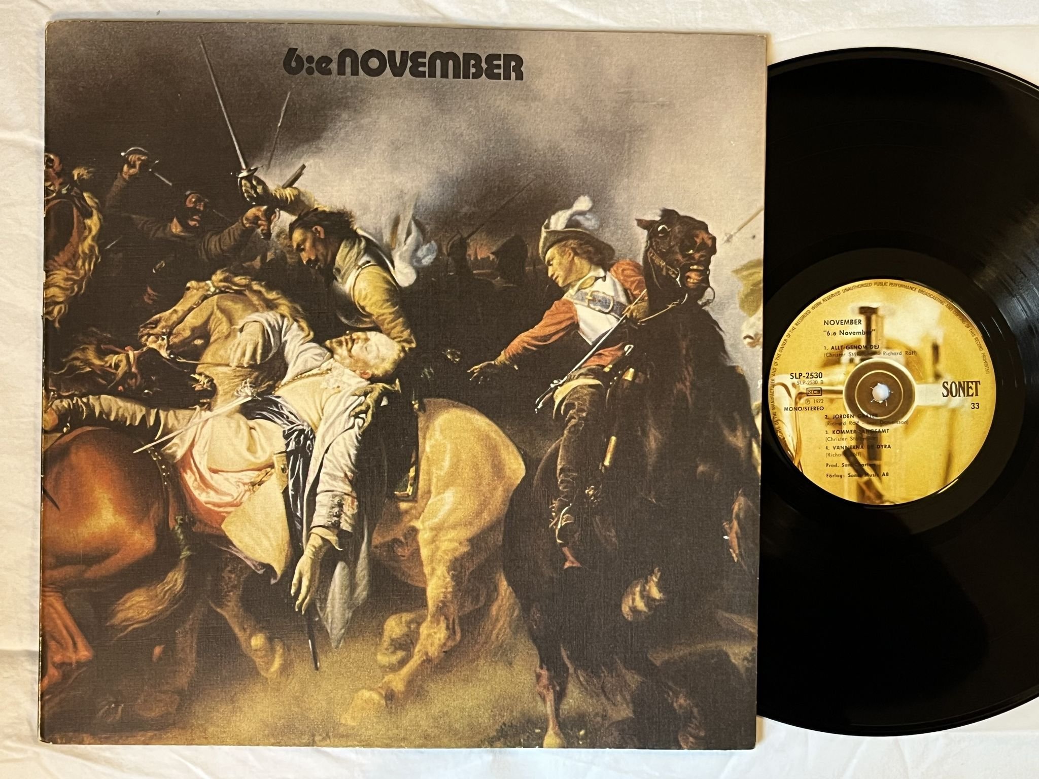 Omslagsbild för skivan NOVEMBER 6:e November LP -72 SONET SLP 2530
