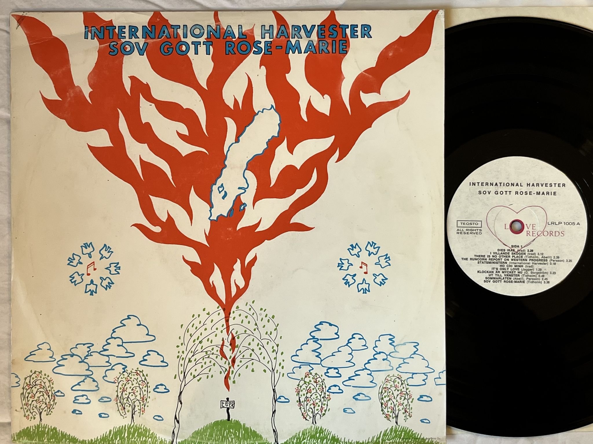 Omslagsbild för skivan INTERNATIONAL HARVESTER sov gott Rose-marie LP -68 Swe LOVE LRLP 1005