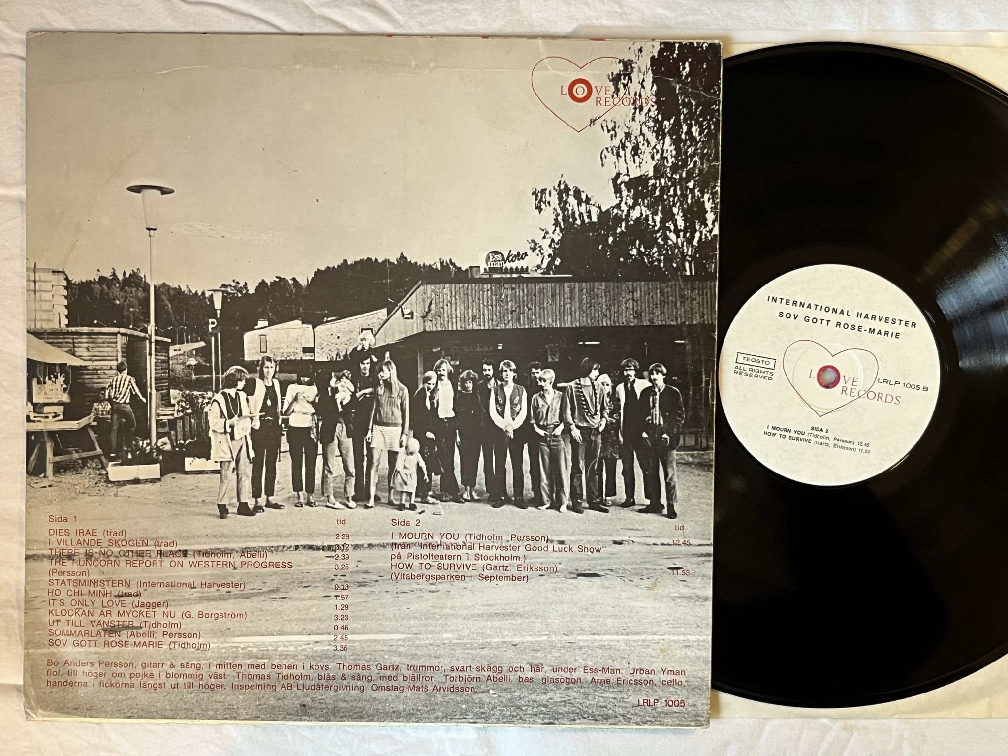 Omslagsbild för skivan INTERNATIONAL HARVESTER sov gott Rose-marie LP -68 Swe LOVE LRLP 1005