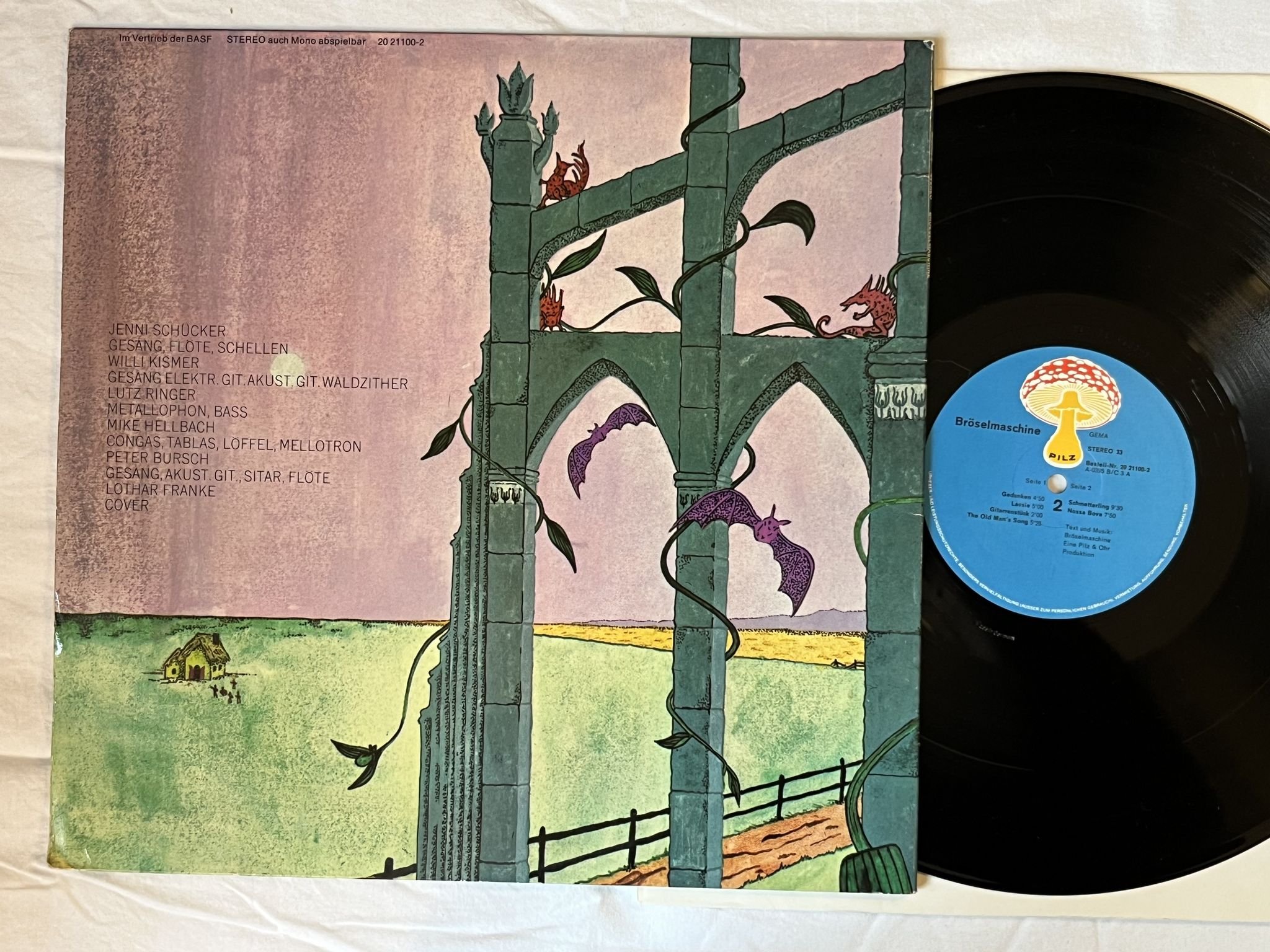 Omslagsbild för skivan BRÖSELMASCHINE S/T LP -71 GER PILZ 20 21100-2 *** dreamy / meditative ***
