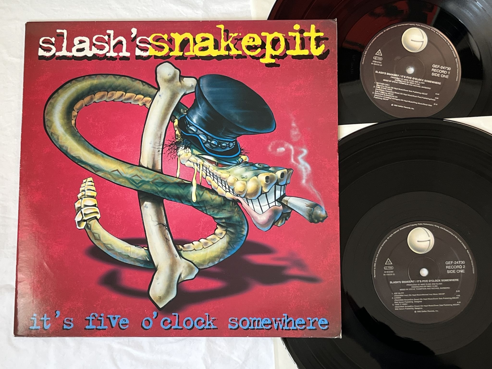 Omslagsbild för skivan SLASH'S SNAKEPIT It's Five O' Clock Somewhere 2xLP -95 GEFFEN GEF 24730