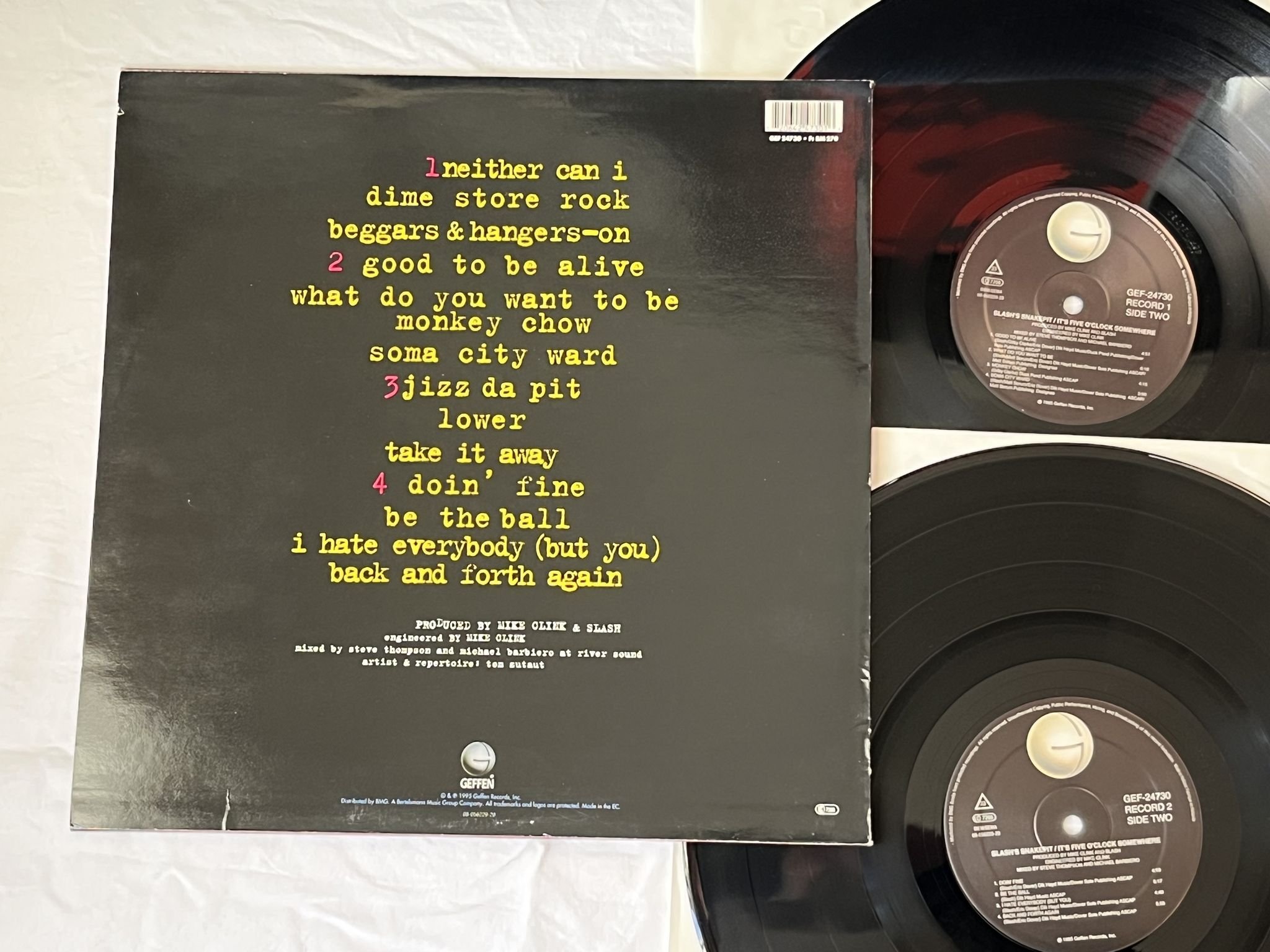 Omslagsbild för skivan SLASH'S SNAKEPIT It's Five O' Clock Somewhere 2xLP -95 GEFFEN GEF 24730