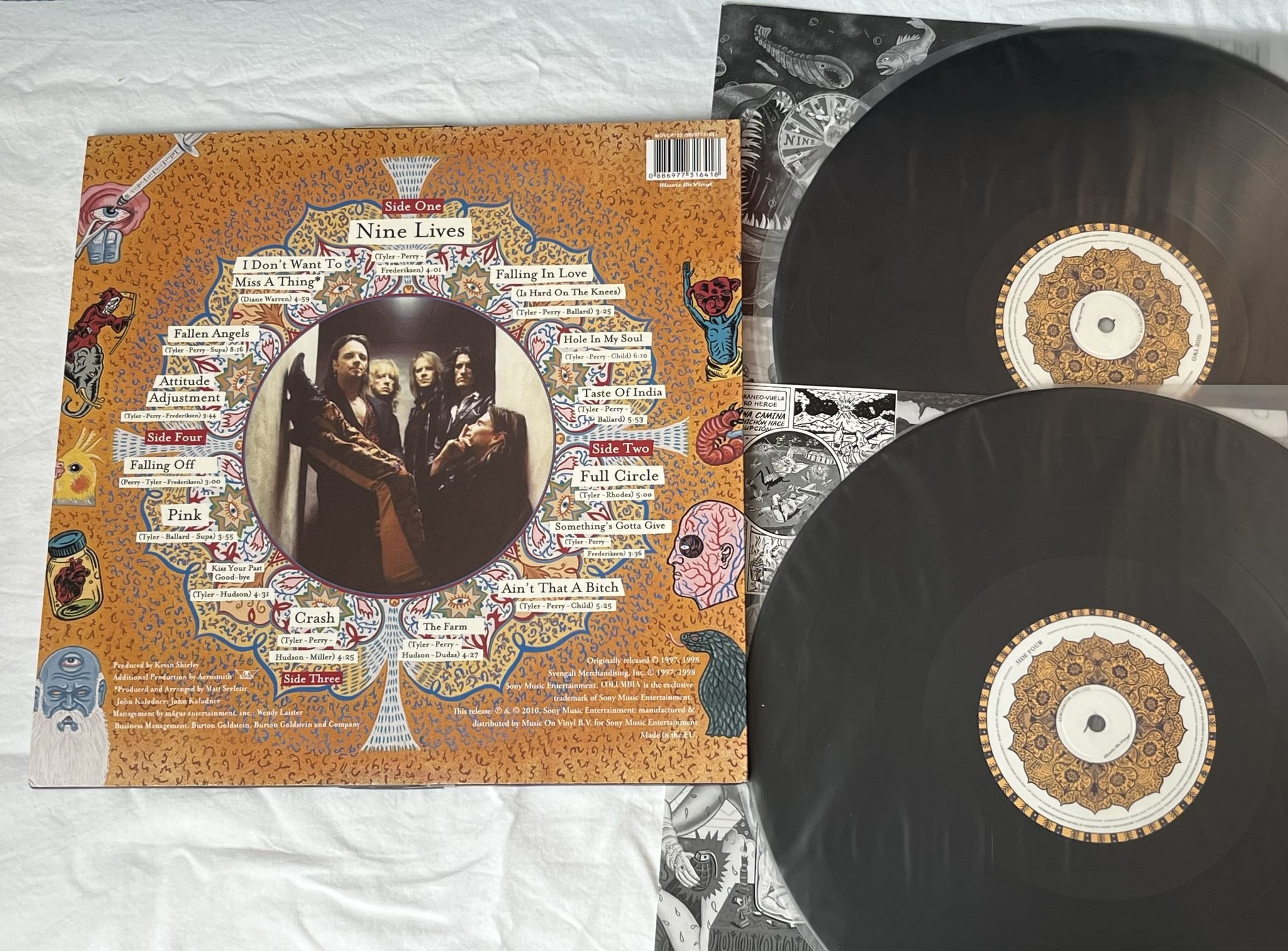 Omslagsbild för skivan AEROSMITH Nine Lives 2xLP 2010 MUSIC ON VINYL MOVLP102