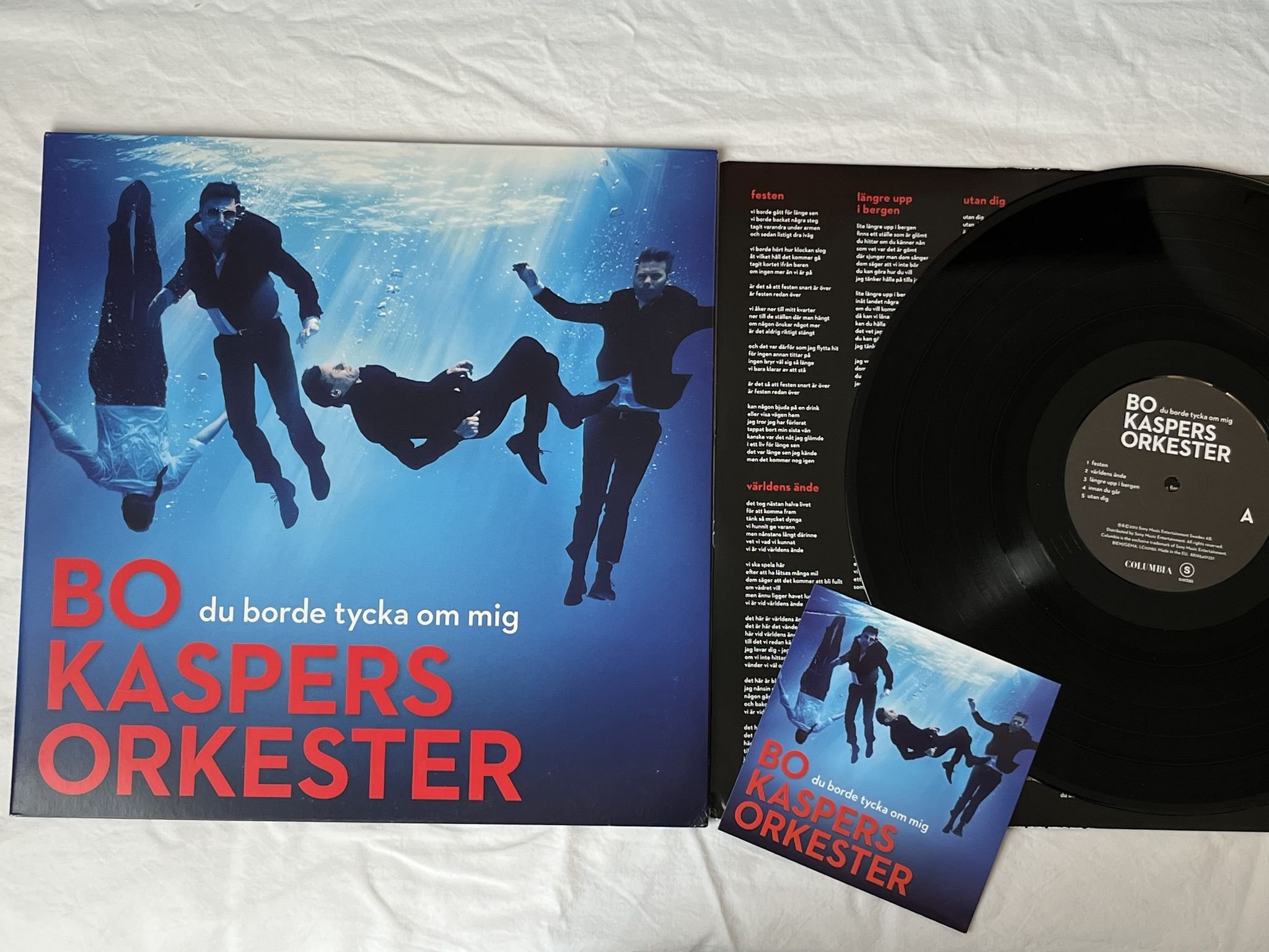 Omslagsbild för skivan BO KASPERS ORKESTER du borde tycka om mig LP 2012 COLUMBIA 88765401351
