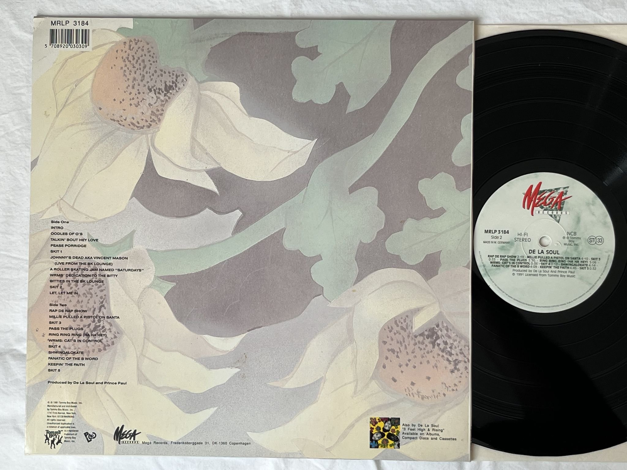 Omslagsbild för skivan DE LA SOUL is dead LP -91 ncb MEGA MRLP 3184