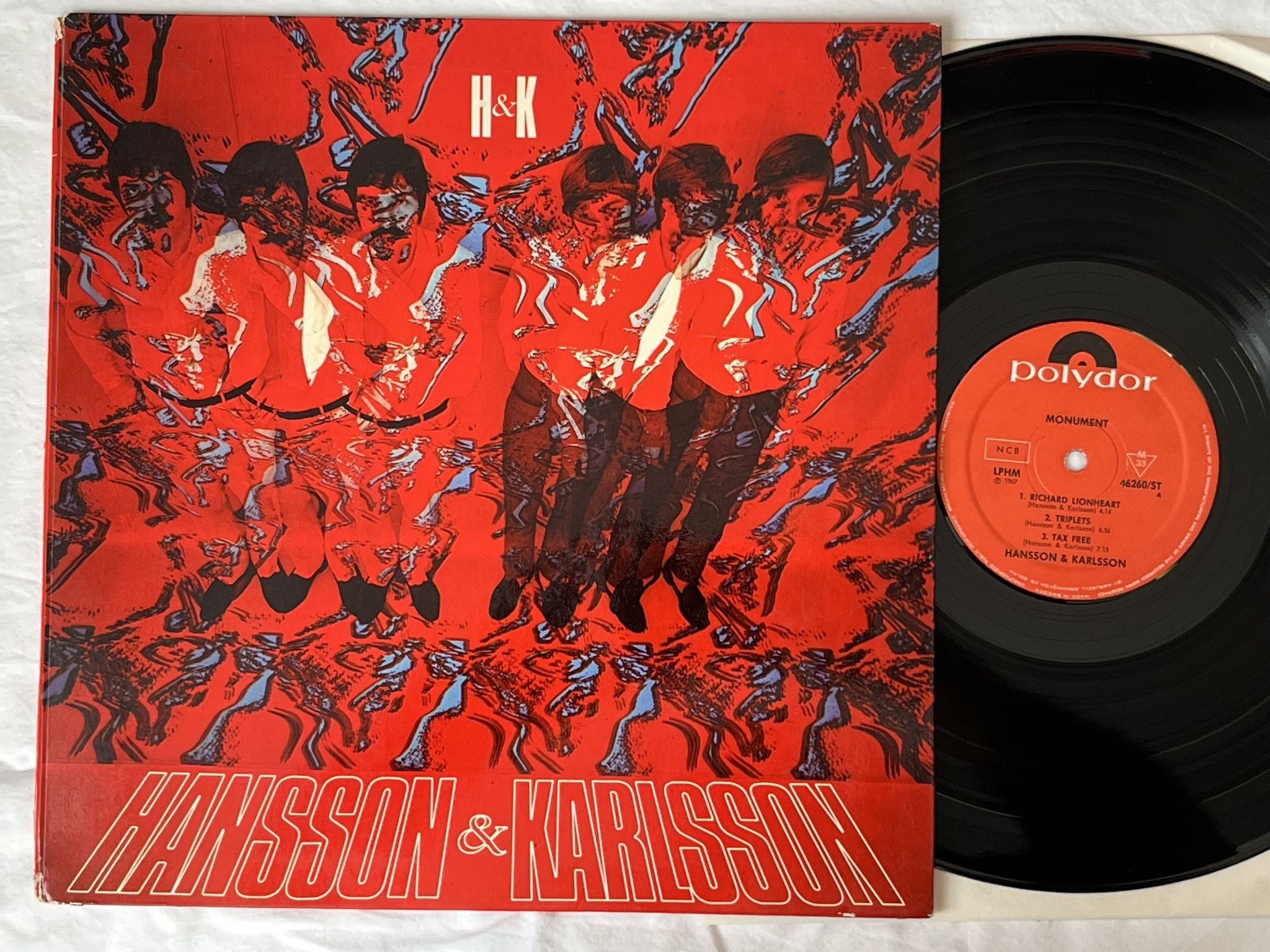 Omslagsbild för skivan HANSSON & KARLSSON monument LP -67 Swe POLYDOR LPHM 46260/ST *** Psych ***
