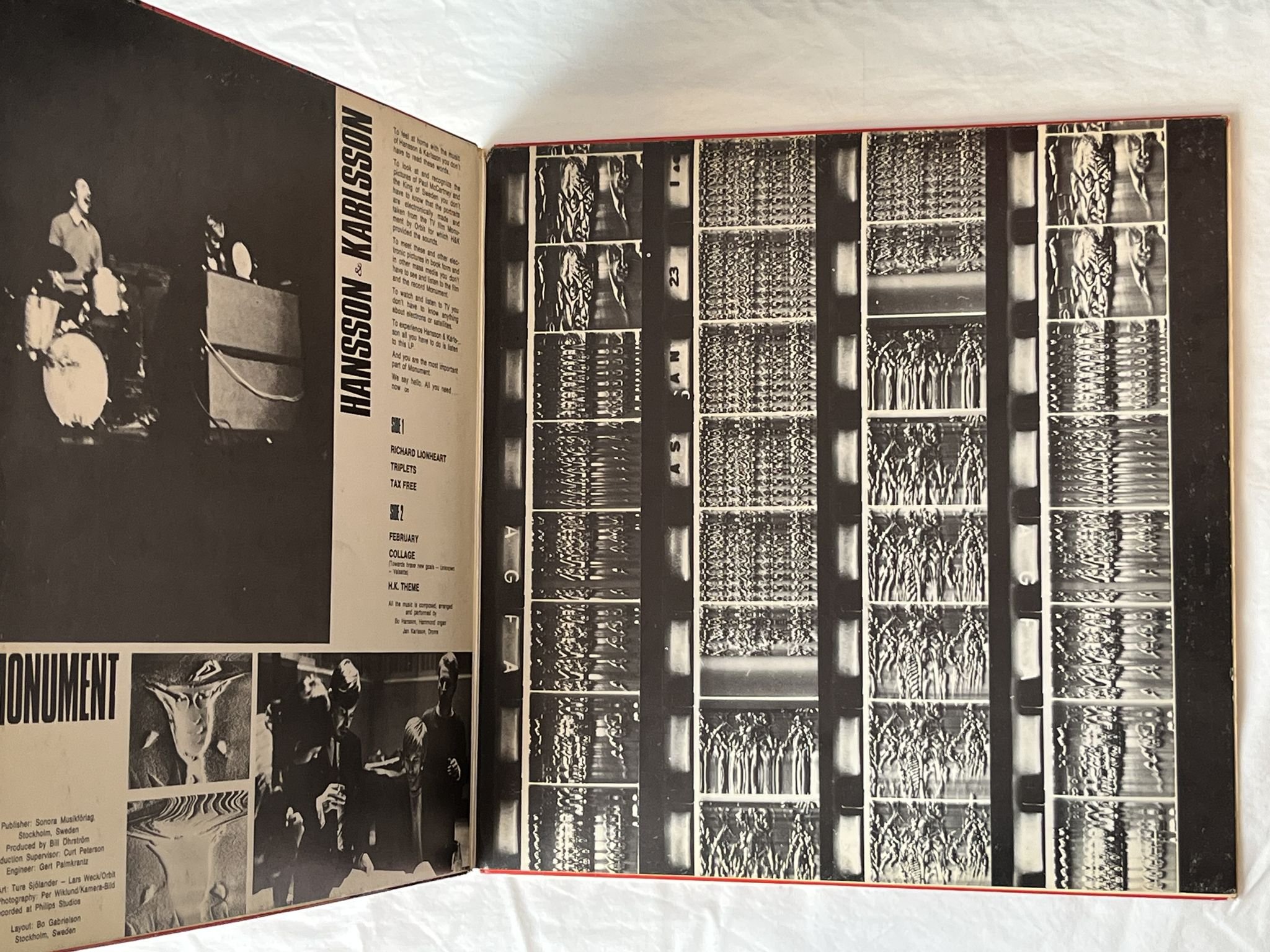 Omslagsbild för skivan HANSSON & KARLSSON monument LP -67 Swe POLYDOR LPHM 46260/ST *** Psych ***