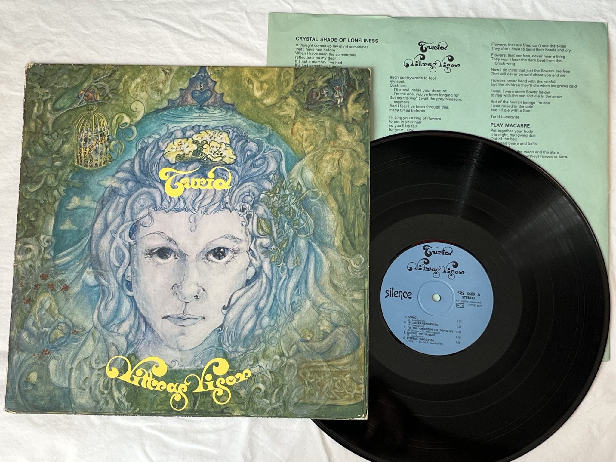 Omslagsbild för skivan TURID vittras visor LP -71 Swe SILENCE SRS 4609