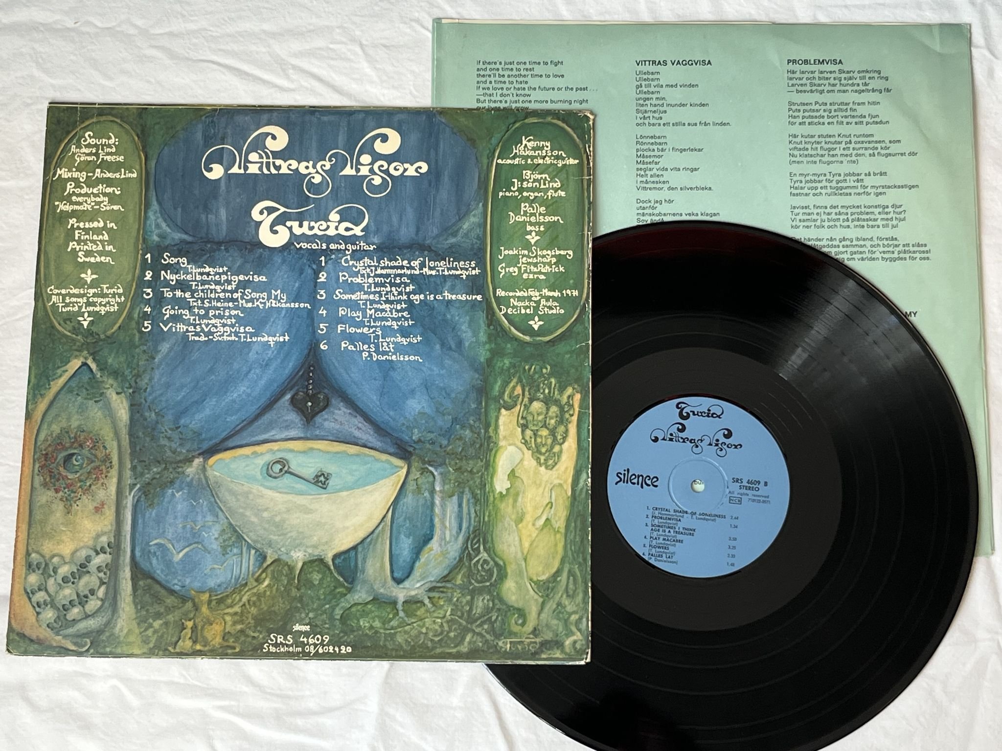 Omslagsbild för skivan TURID vittras visor LP -71 Swe SILENCE SRS 4609