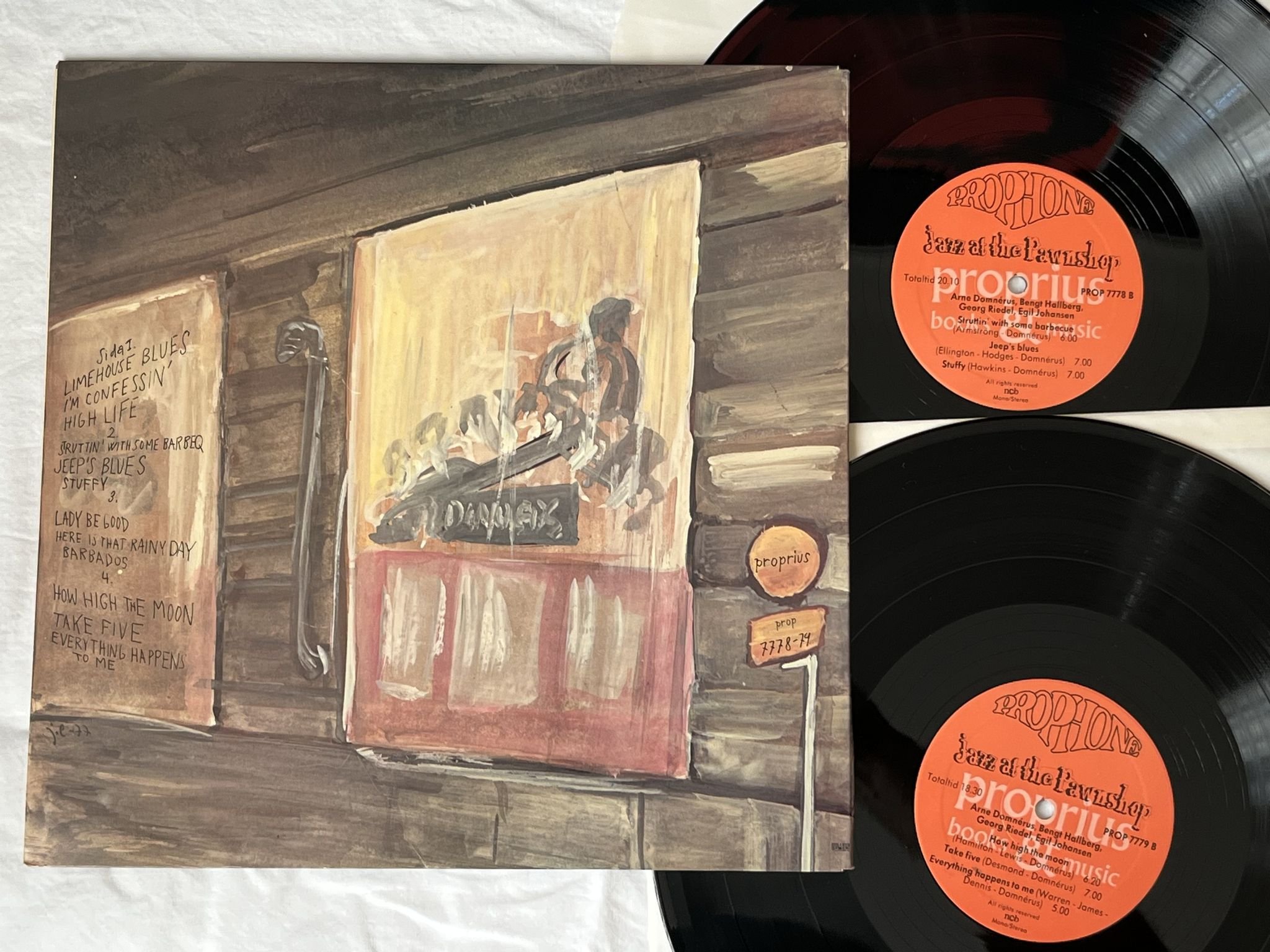Omslagsbild för skivan DOMNERUS Jazz at the pawnshop 2xLP -77 PROPHONE PROP 7778-79 ** AUDIOPHILE **