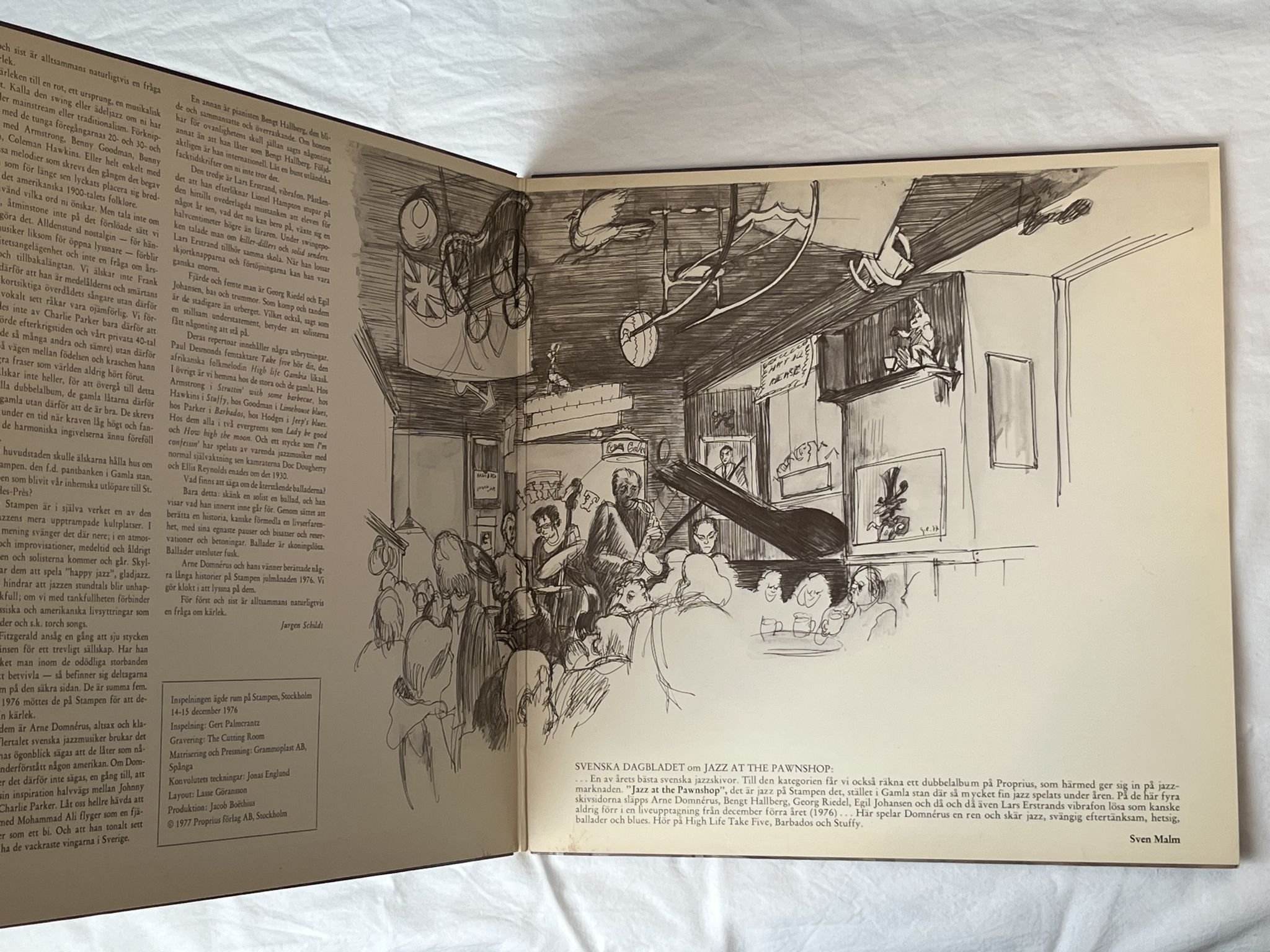 Omslagsbild för skivan DOMNERUS Jazz at the pawnshop 2xLP -77 PROPHONE PROP 7778-79 ** AUDIOPHILE **