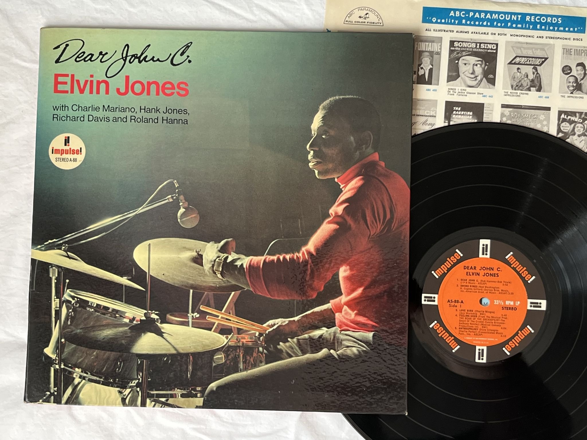 Omslagsbild för skivan ELVIN JONES Dear John C LP -65 US IMPULSE mono A-88 ** Van Gelder **
