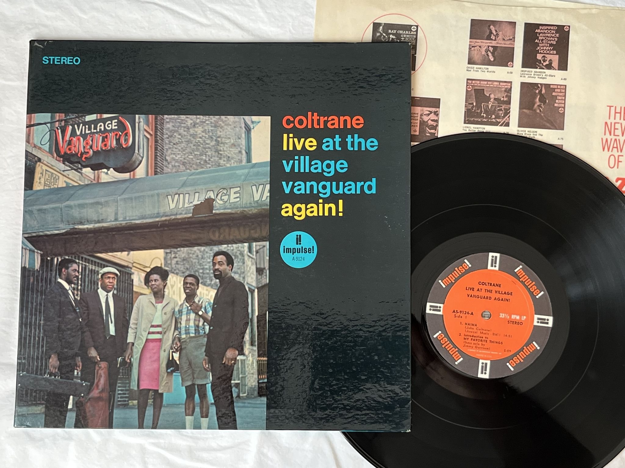 Omslagsbild för skivan JOHN COLTRANE Live At The Village Vanguard Again! LP -66 US IMPULSE AS-9124