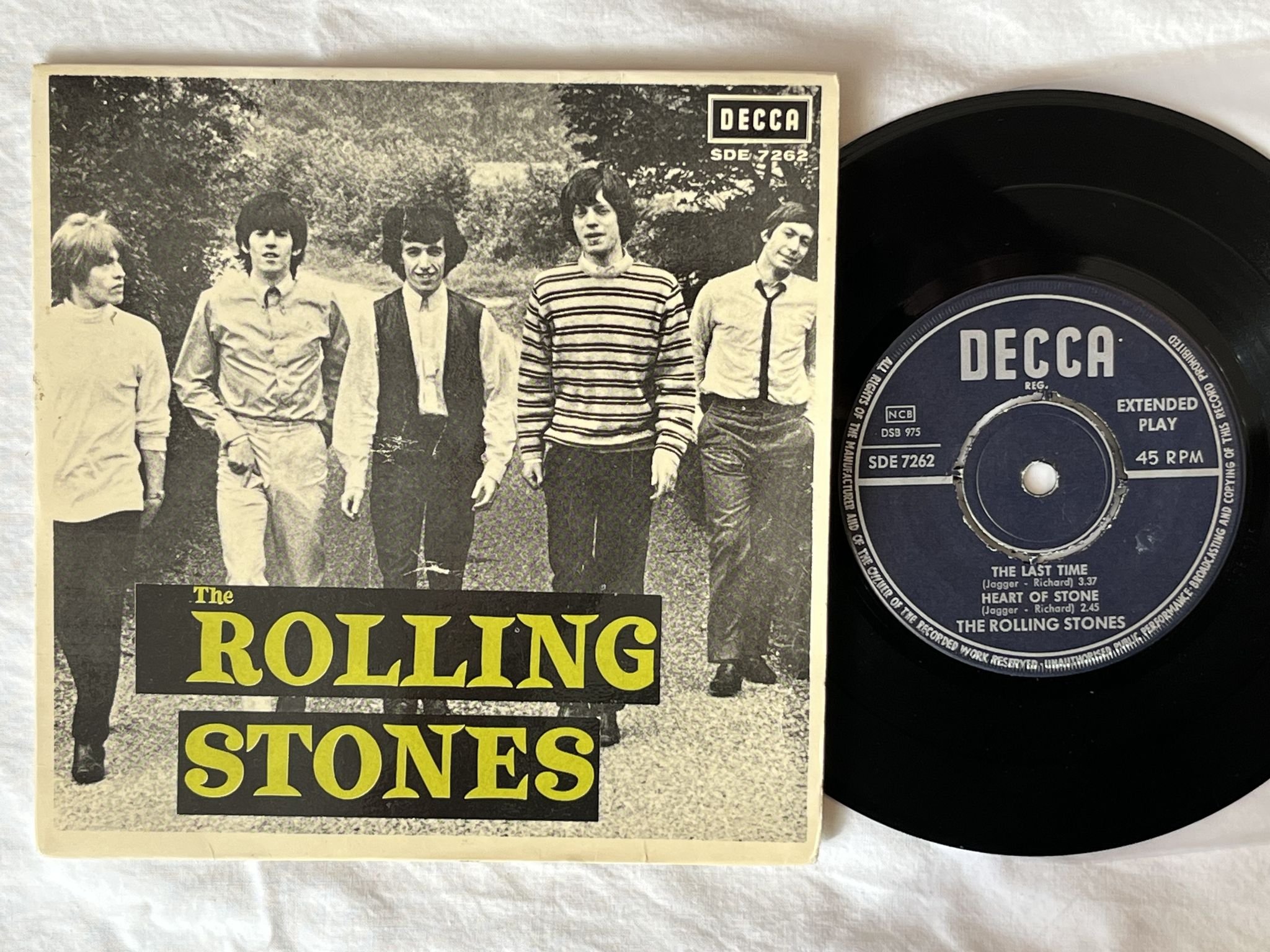 Omslagsbild för skivan THE ROLLING STONES the last time 7"ep -65 Swe DECCA SDE 7262