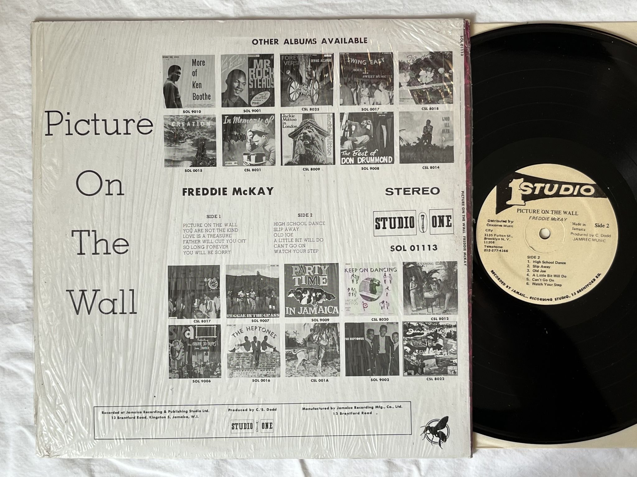 Omslagsbild för skivan FREDDIE McKAY picture on the wall LP re Jamaica STUDIO ONE ** ROCKSTEADY **