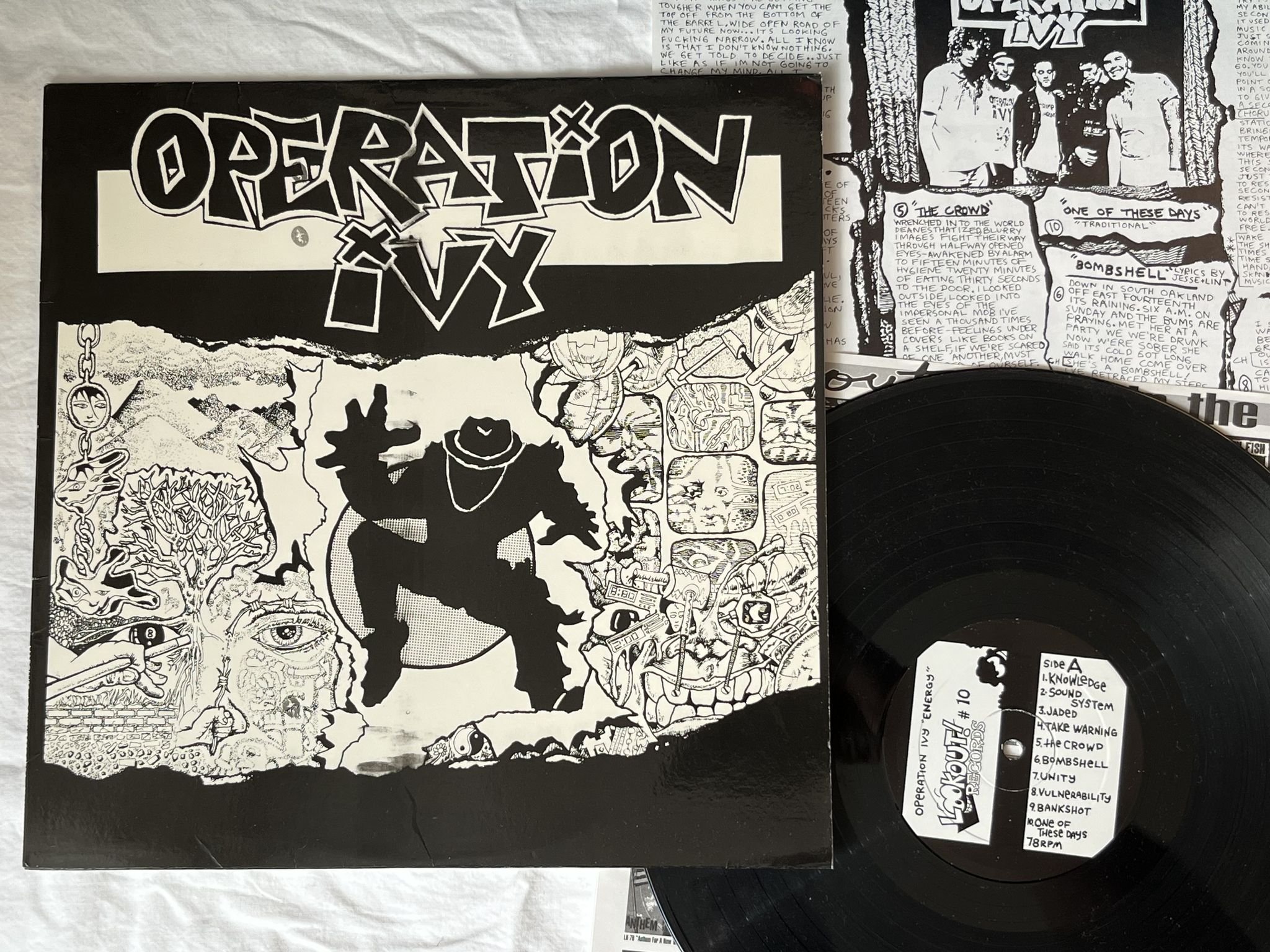 Omslagsbild för skivan OPERATION IVY Energy LP re -9? LOOKOUT #10 *** NO BARCODE ***