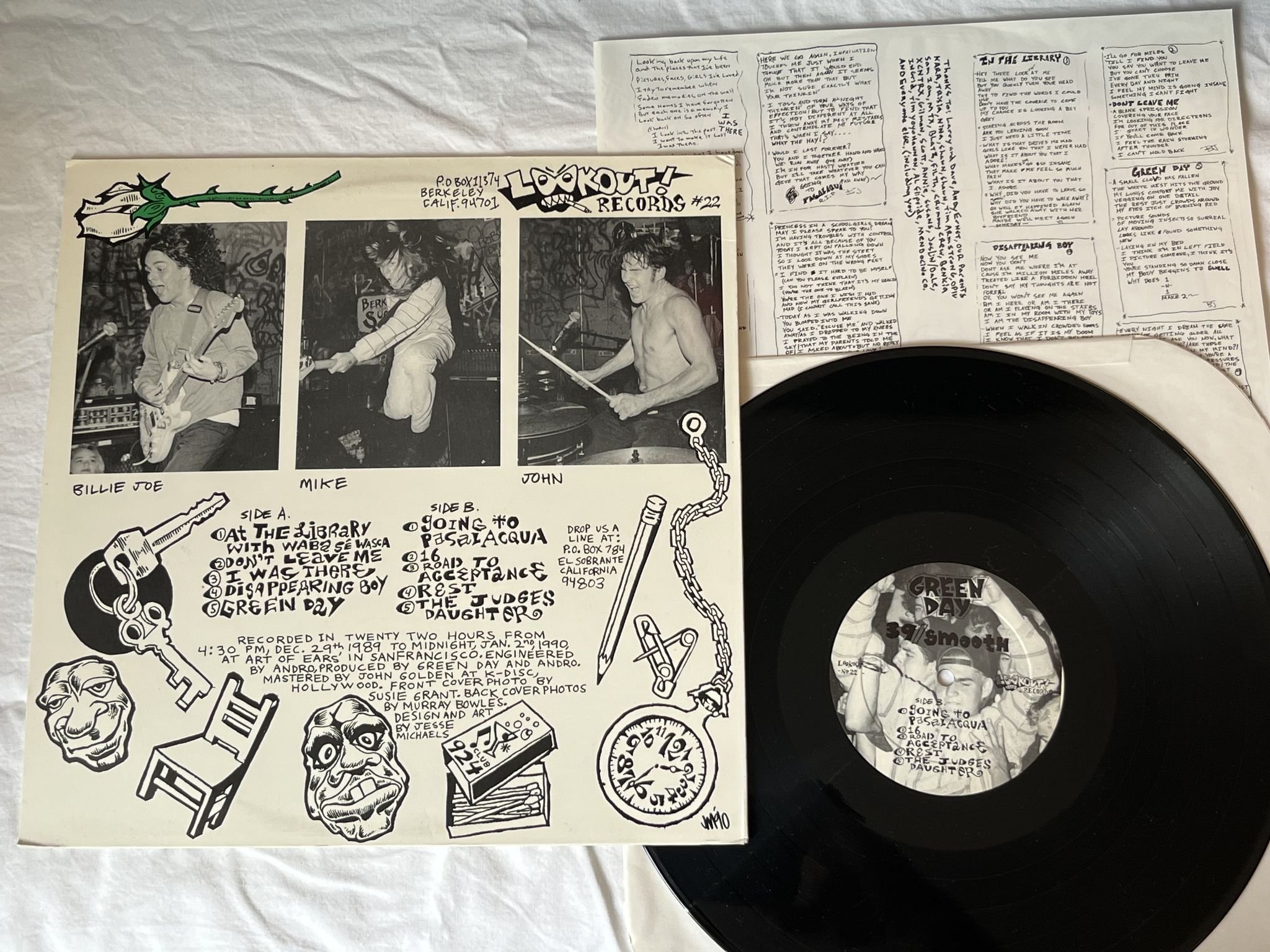 Omslagsbild för skivan GREEN DAY 39/Smooth LP -90 US lookout #22 *** Rare US punk ***