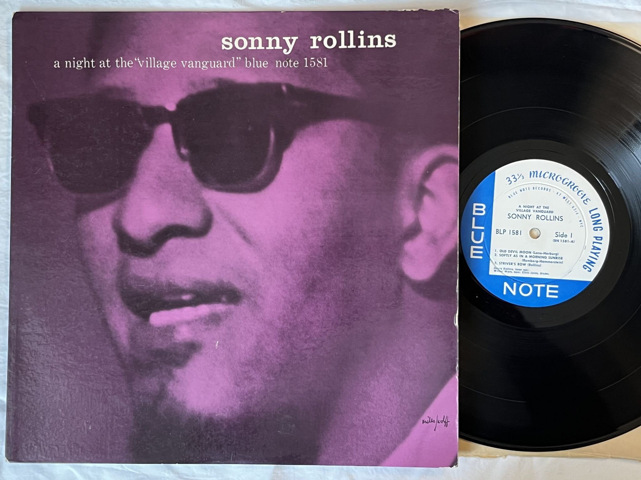 Omslagsbild för skivan SONNY ROLLINS a night at the Village Vanguard LP -57 US BLUE NOTE BLP 1581 Wow!!