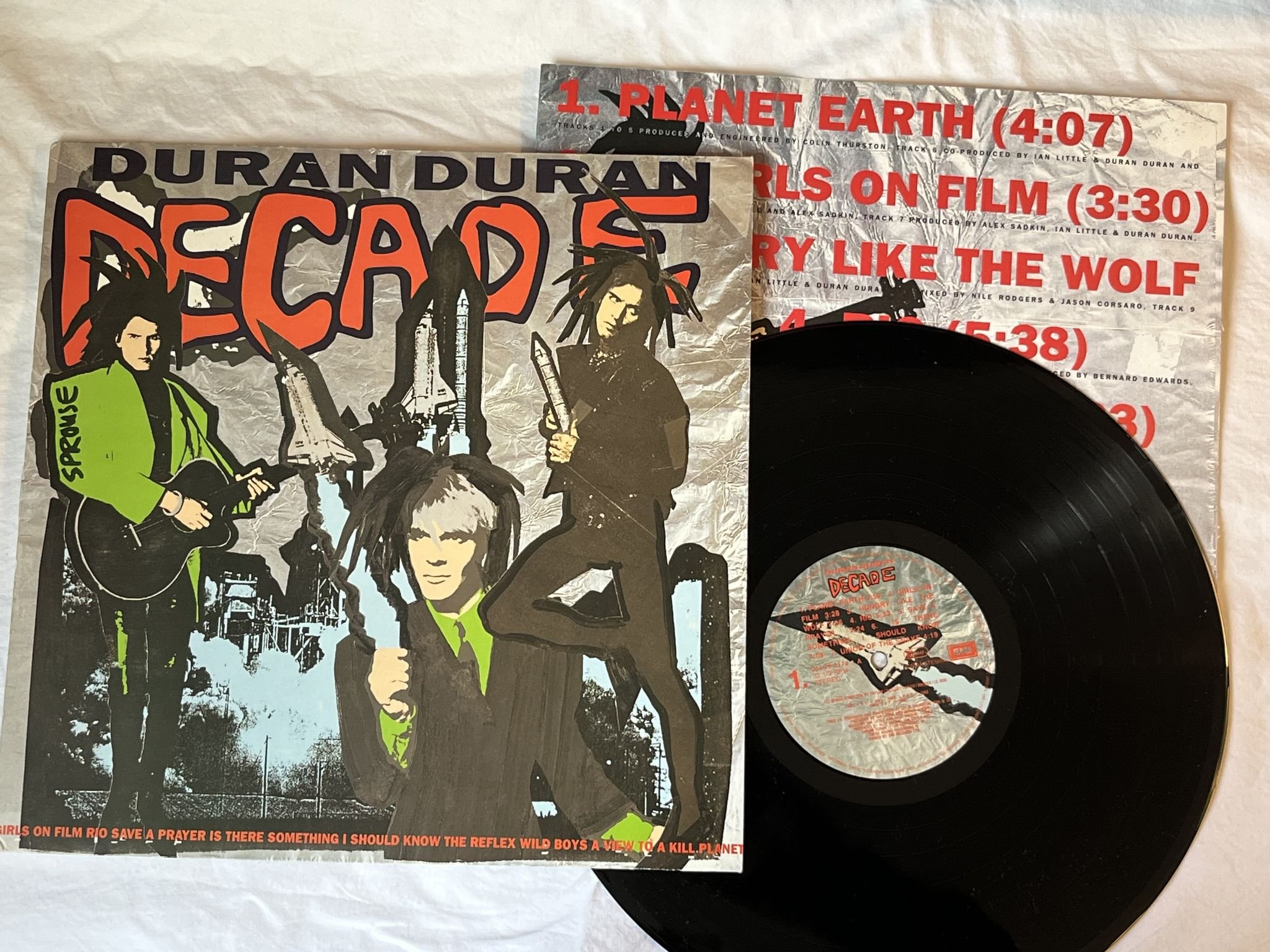 Omslagsbild för skivan DURAN DURAN decade LP -89 EMI 064-7 93178 1