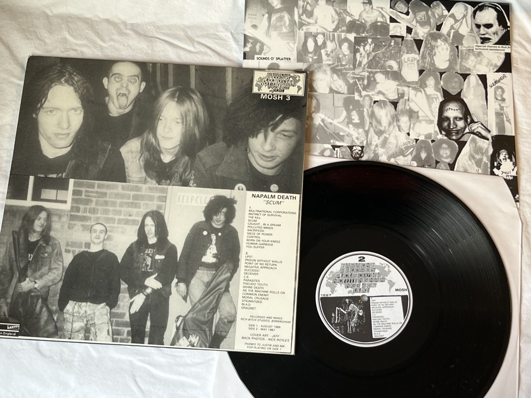Omslagsbild för skivan NAPALM DEATH scum LP -87 UK EARACHE MOSH 3