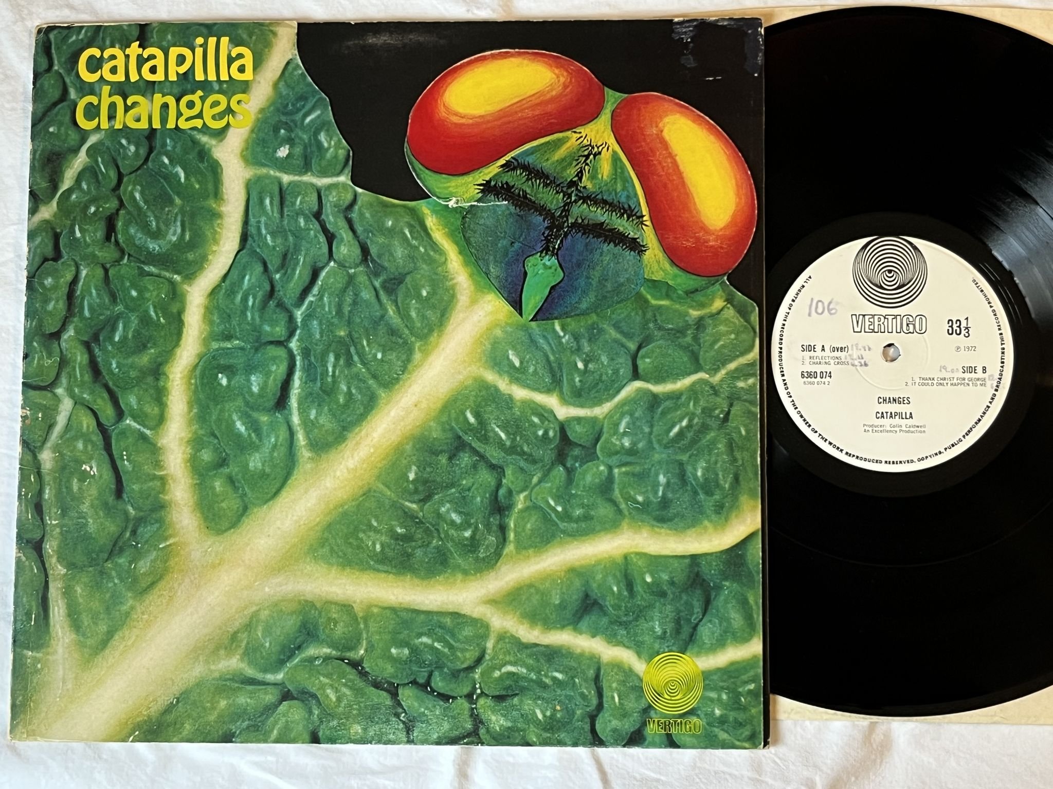 Omslagsbild för skivan CATAPILLA changes LP -72 UK VERTIGO 6360 074 *** SUPER RARE PROG ***