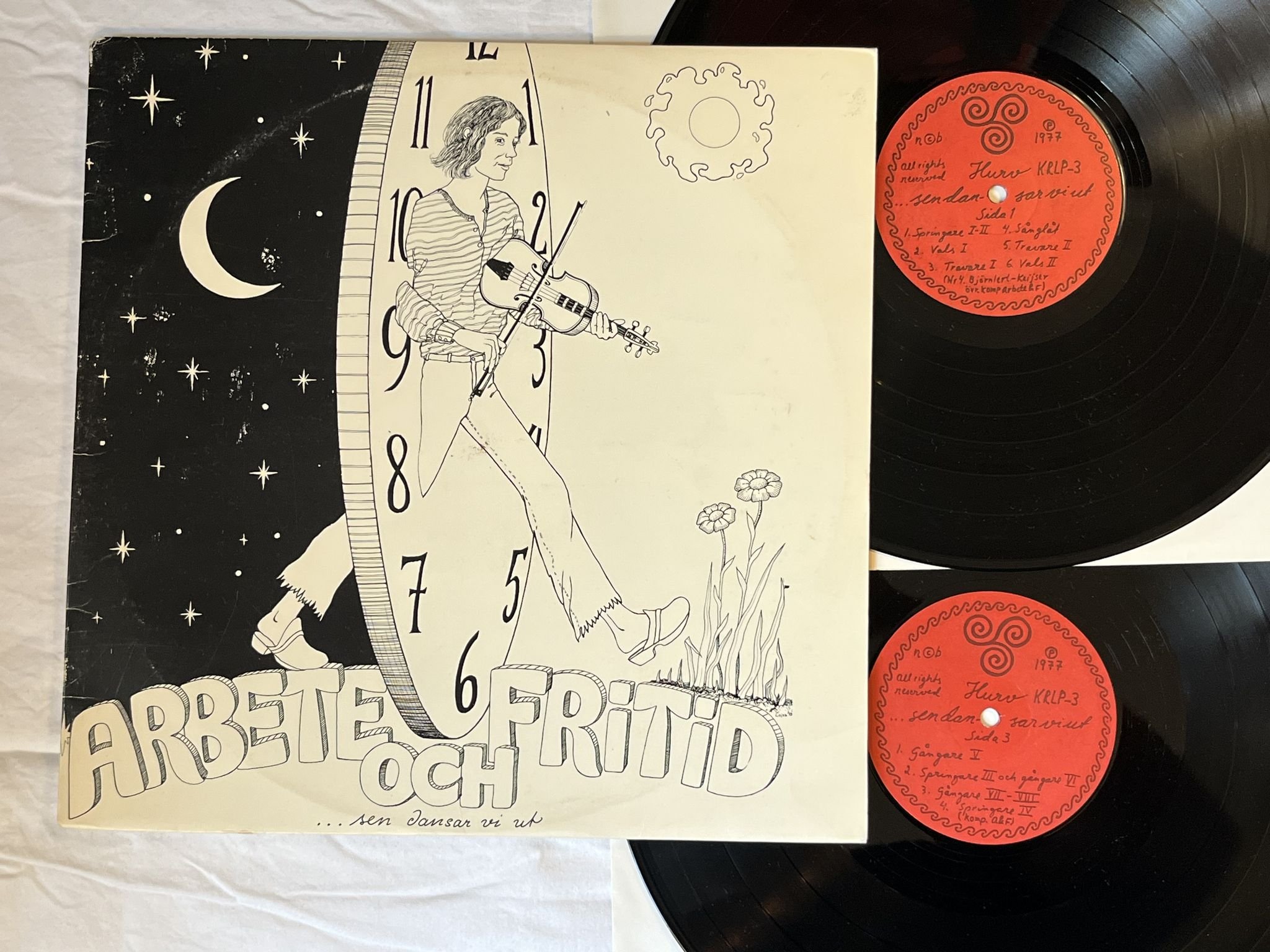 Omslagsbild för skivan ARBETE & FRITID ...Sen Dansar Vi Ut 2xLP -77 Swe HURV KRLP-3