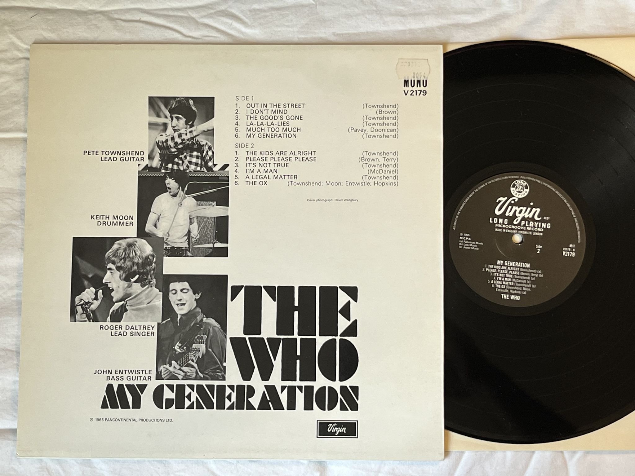Omslagsbild för skivan THE WHO my generation LP re VIRGIN V2179 *** CLASSIC ***