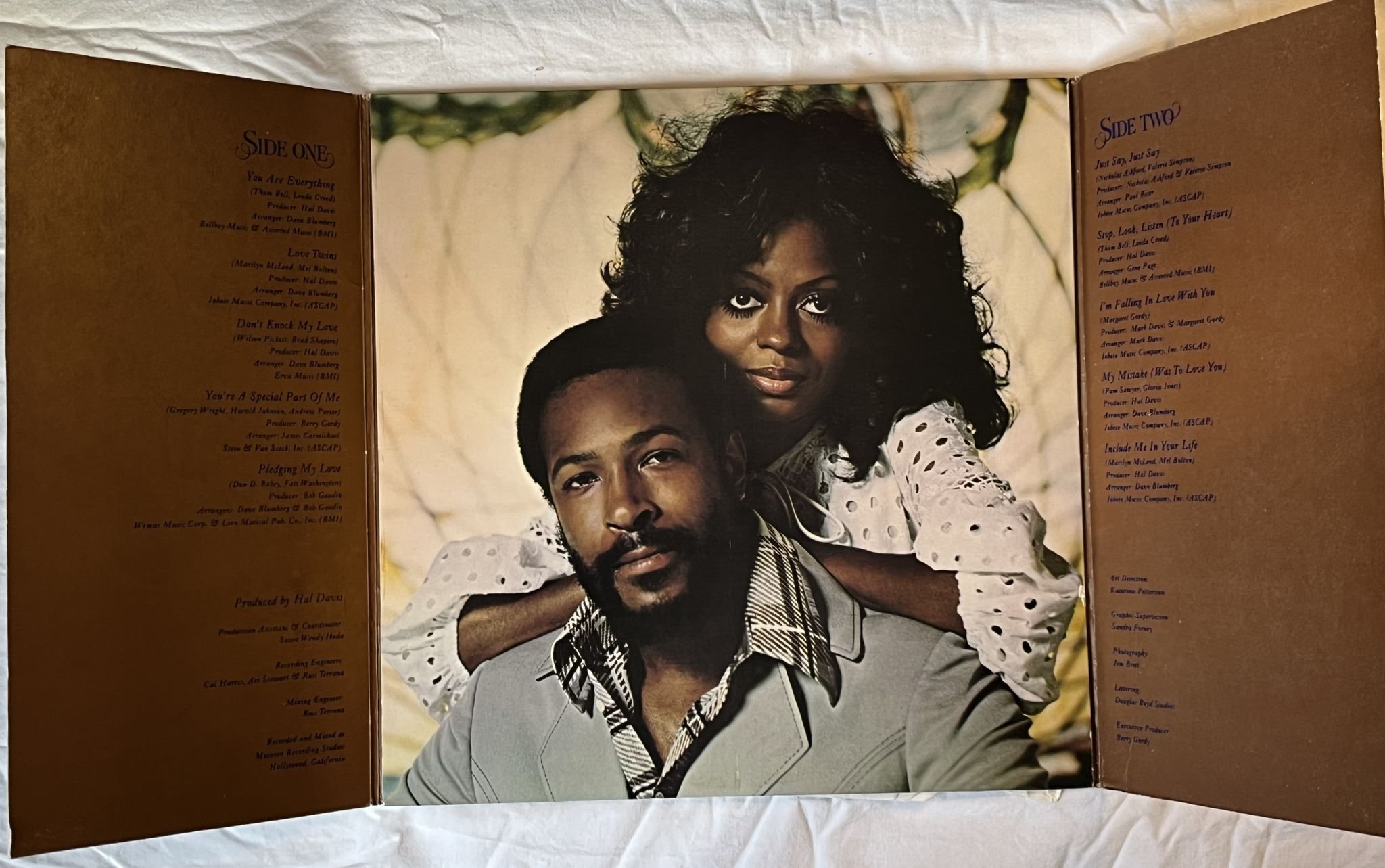 Omslagsbild för skivan DIANA ROSS & MARVIN GAYE Diana & Ross LP -73 US MOTOWN M 803V1