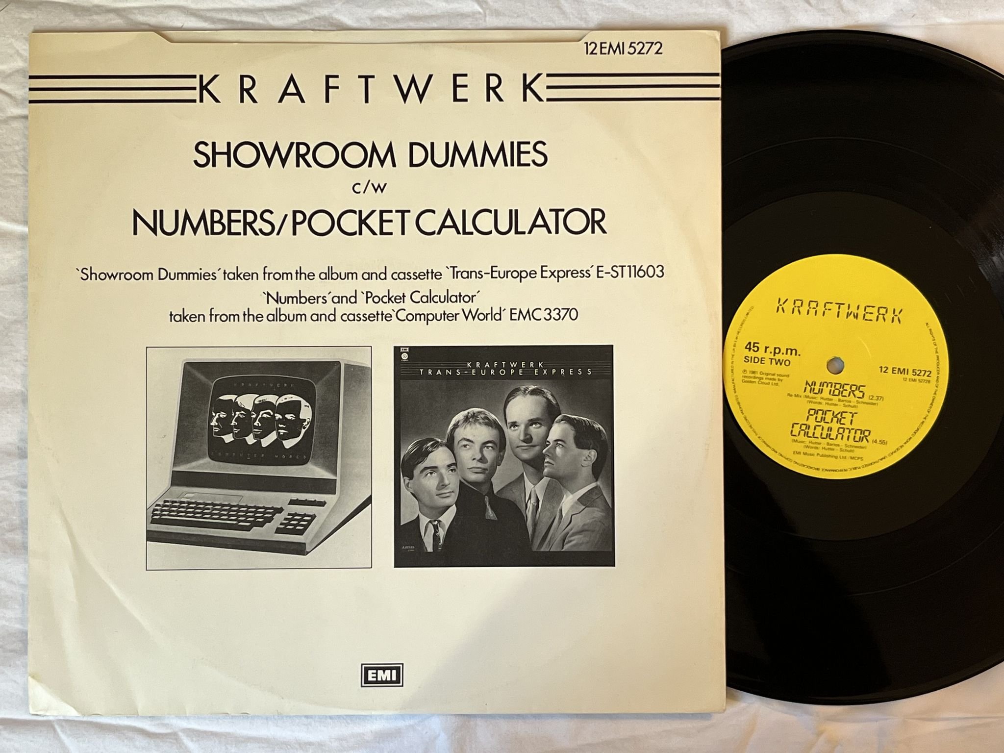 Omslagsbild för skivan KRAFTWERK showroom dummies 12" -77 UK 12 EMI 5272