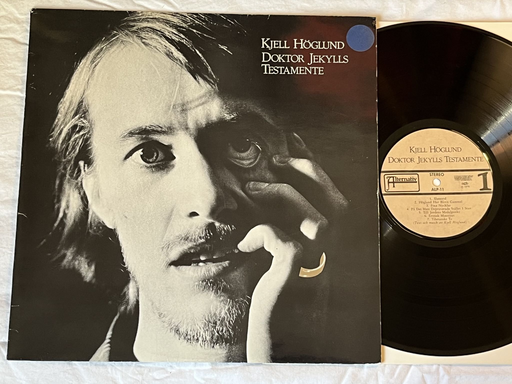 Omslagsbild för skivan KJELL HÖGLUND Doktor Jekylls Testamente LP -79 Swe ALTERNATIV ALP-11