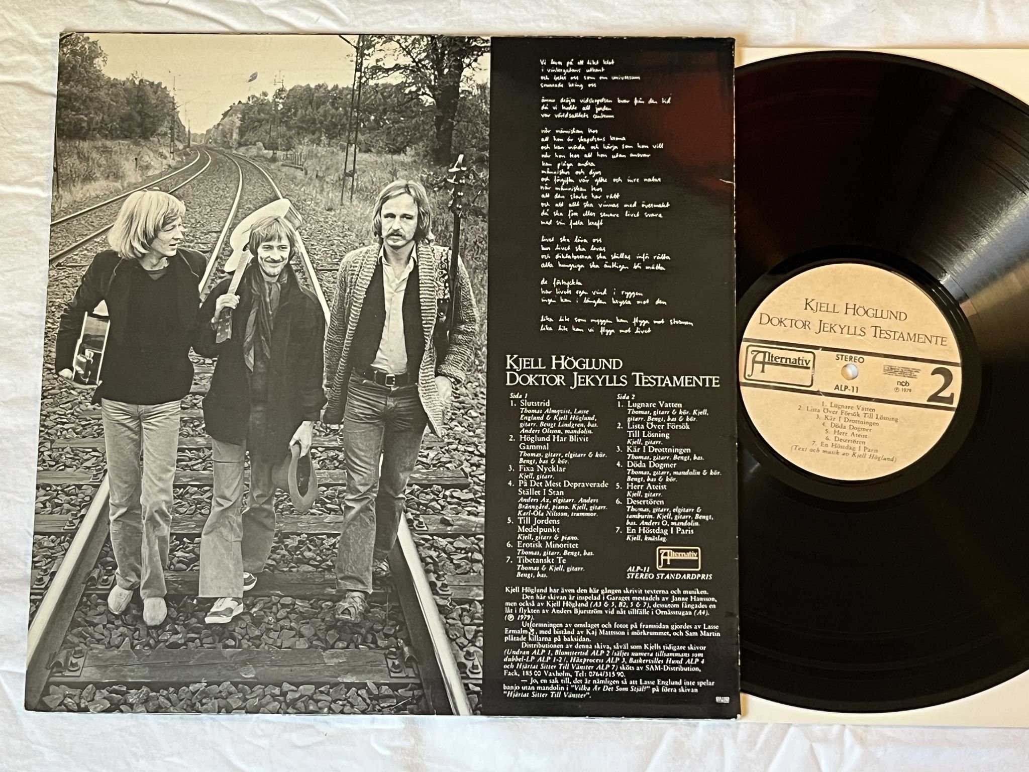 Omslagsbild för skivan KJELL HÖGLUND Doktor Jekylls Testamente LP -79 Swe ALTERNATIV ALP-11