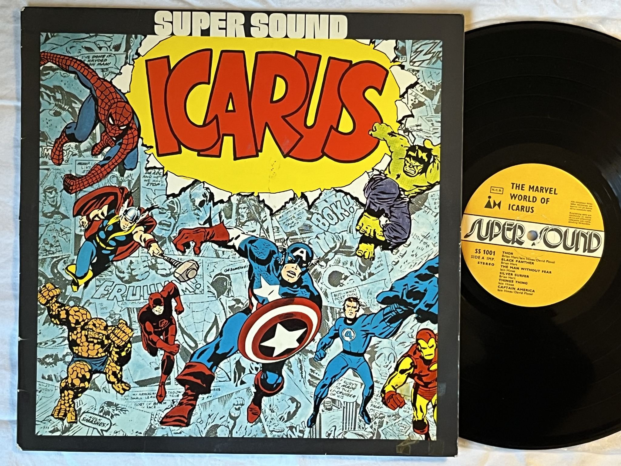 Omslagsbild för skivan ICARUS the marvel world of LP -72 Swe SUPER SOUND SS 1001 *** PSYCH / PROG ***