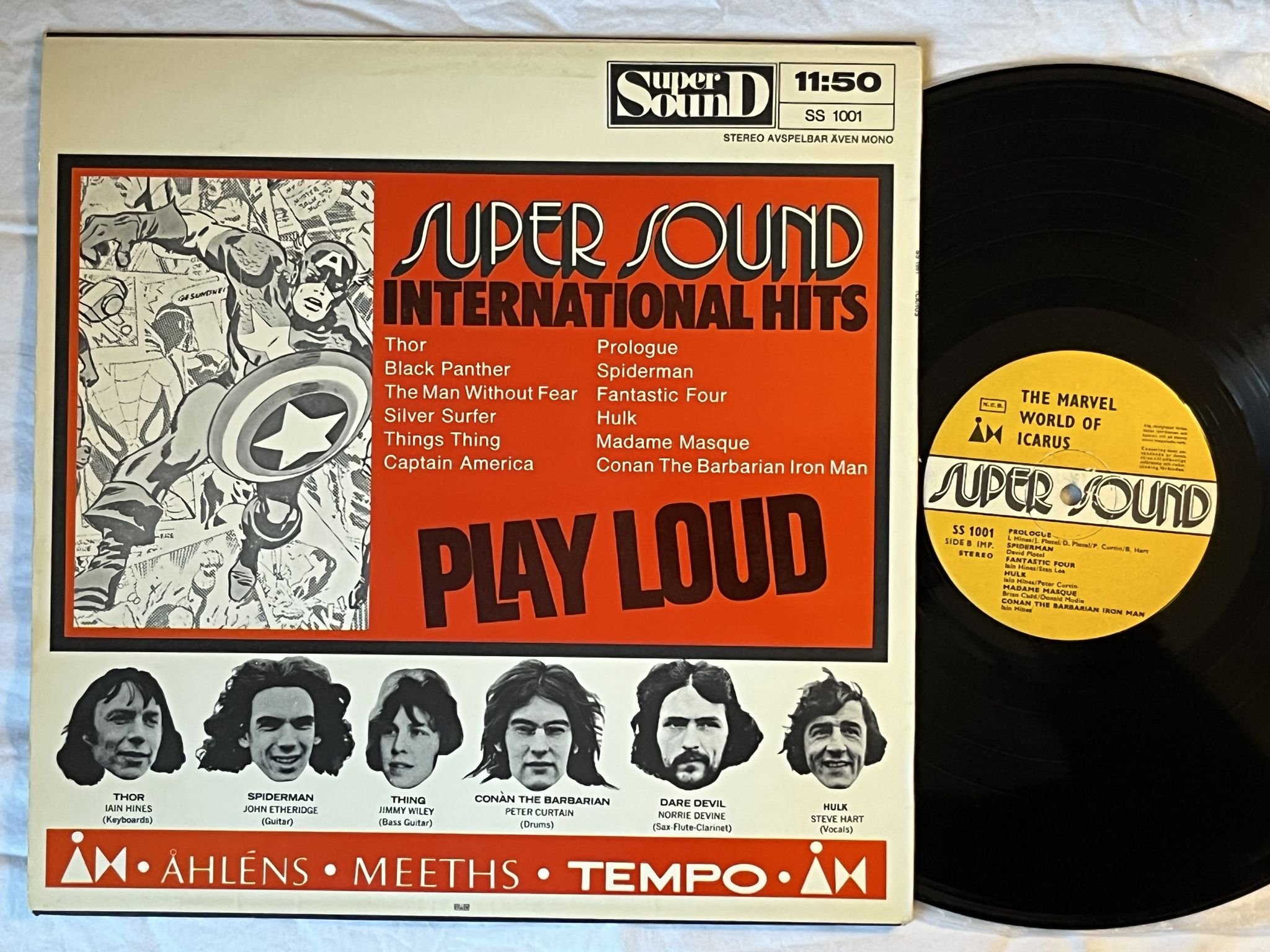 Omslagsbild för skivan ICARUS the marvel world of LP -72 Swe SUPER SOUND SS 1001 *** PSYCH / PROG ***