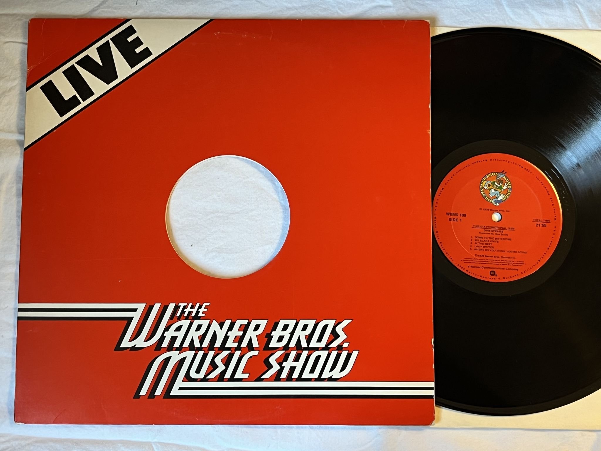Omslagsbild för skivan DIRE STRAITS Live (The Warner Bros. Music Show) LP -79 US WARNER promo WBMS 109