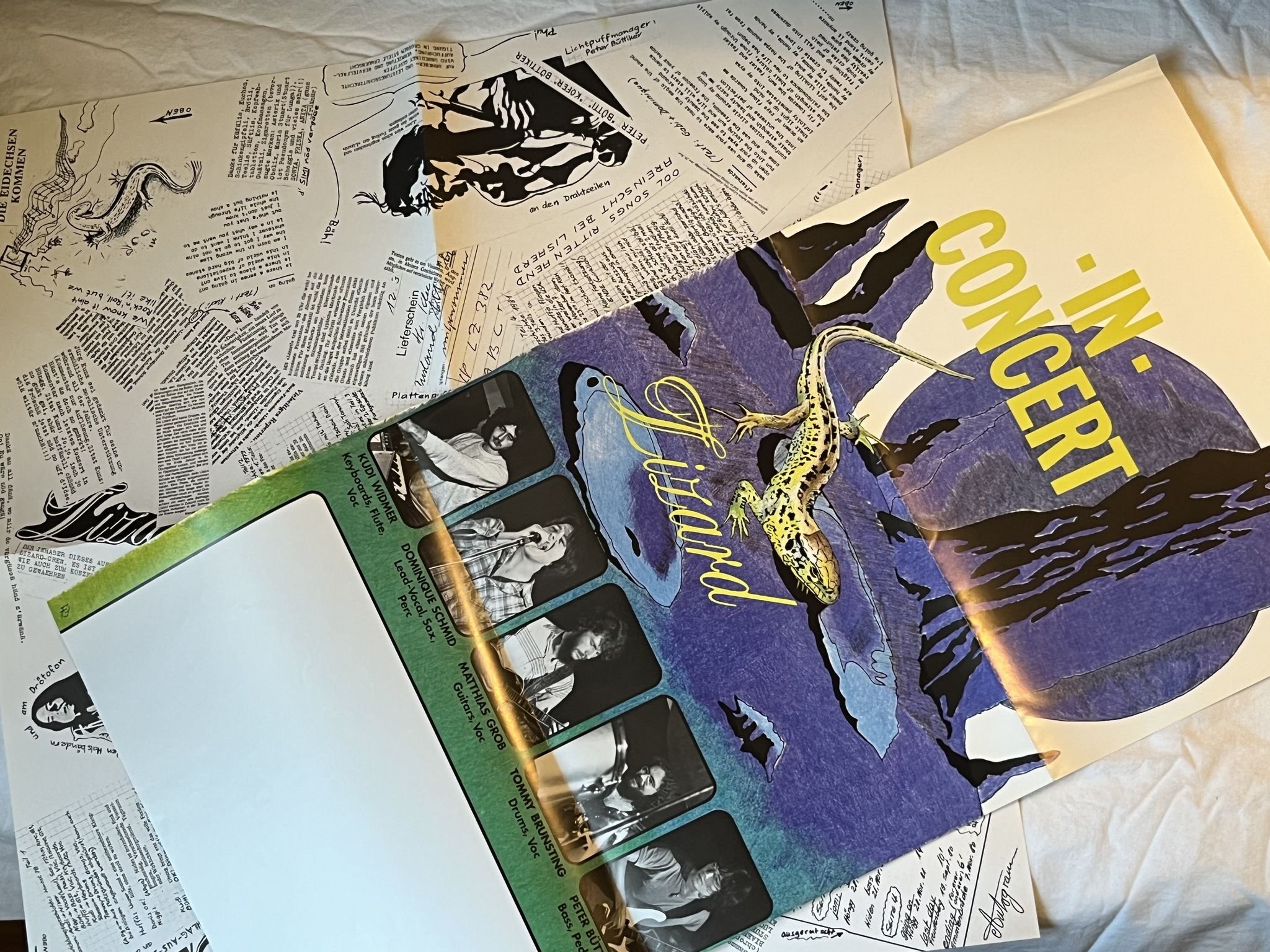 Omslagsbild för skivan LIZARD in concert 2xLP Switzerland private pressed PROG ROCK