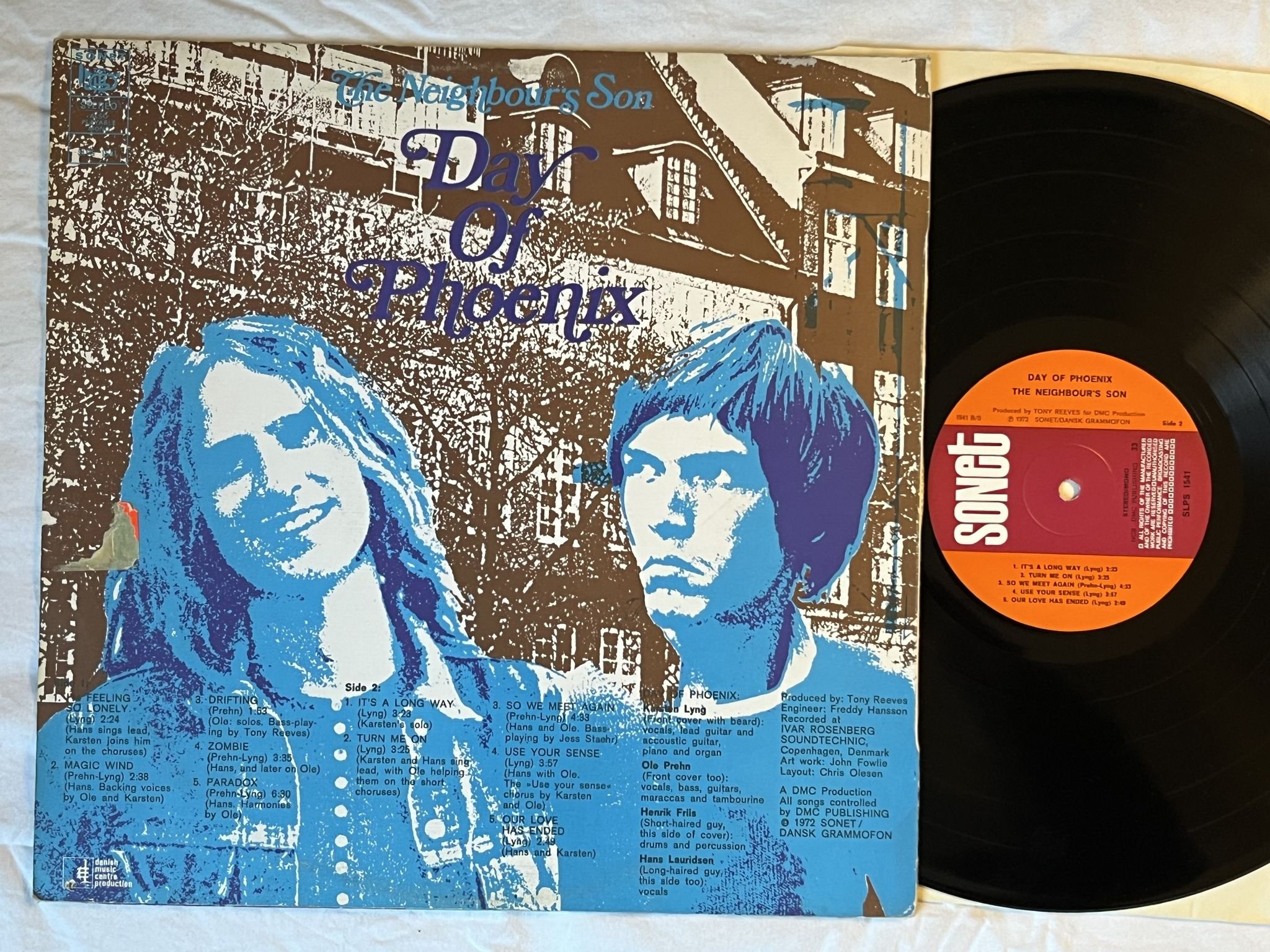 Omslagsbild för skivan DAY OF PHOENIX the neighbour's son LP -72 Den SONET SLPS 1541 *** PROG ***