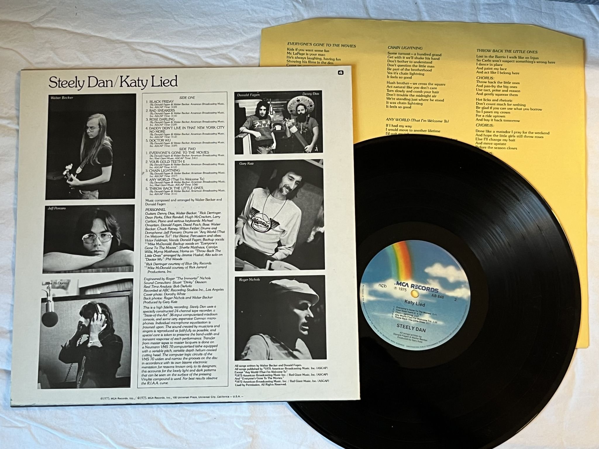 Omslagsbild för skivan STEELY DAN Katy lied LP ncb -75/80 MCA AB 846