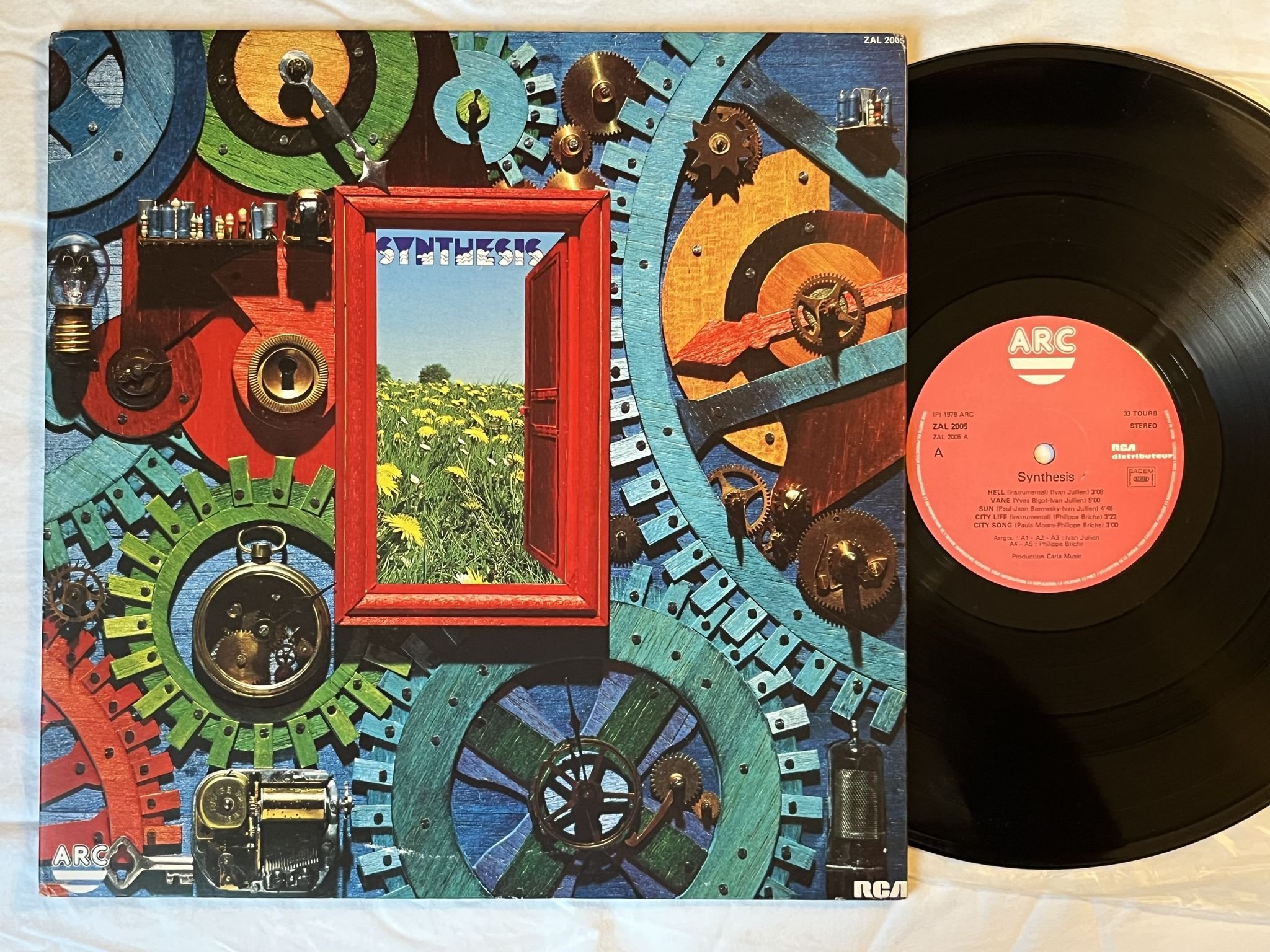 Omslagsbild för skivan SYNTHESIS s/t LP -76 Fra ARC ZAL 2005 *** Great Jazz-Funk ***