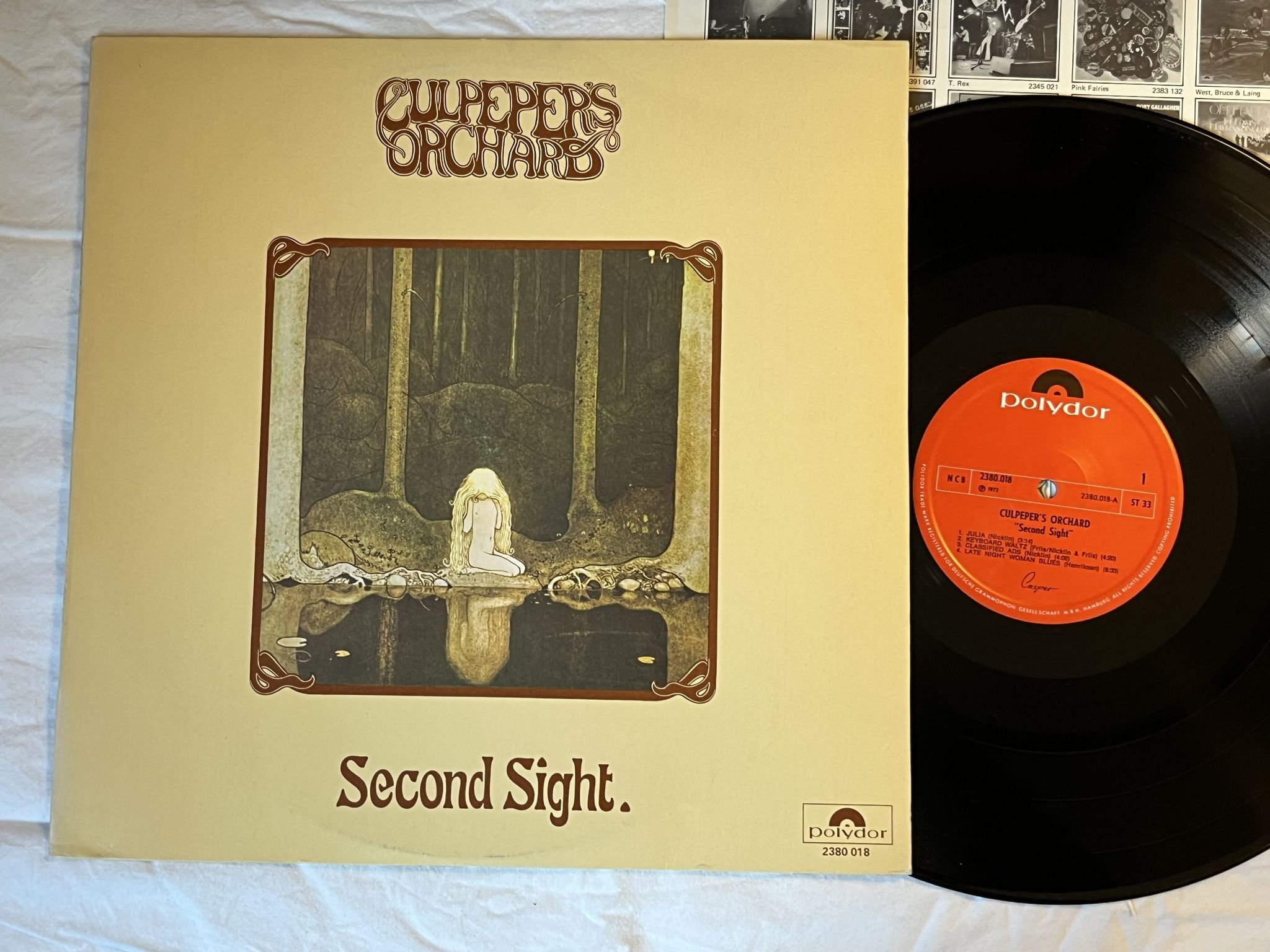 Omslagsbild för skivan CULPEPER'S ORCHARD second sight LP -72 POLYDOR 2380018 *** PSYCH / PROG ***