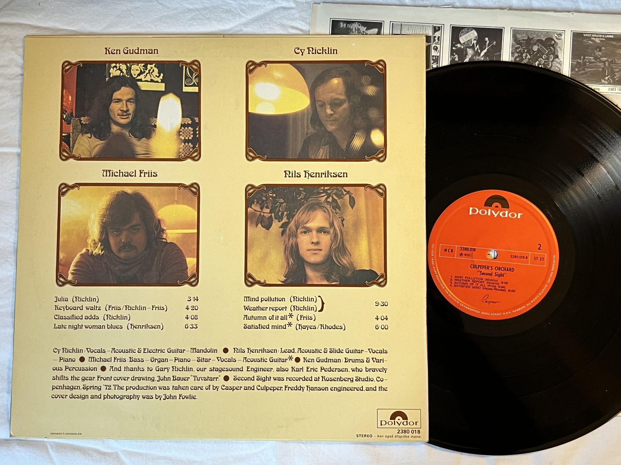 Omslagsbild för skivan CULPEPER'S ORCHARD second sight LP -72 POLYDOR 2380018 *** PSYCH / PROG ***