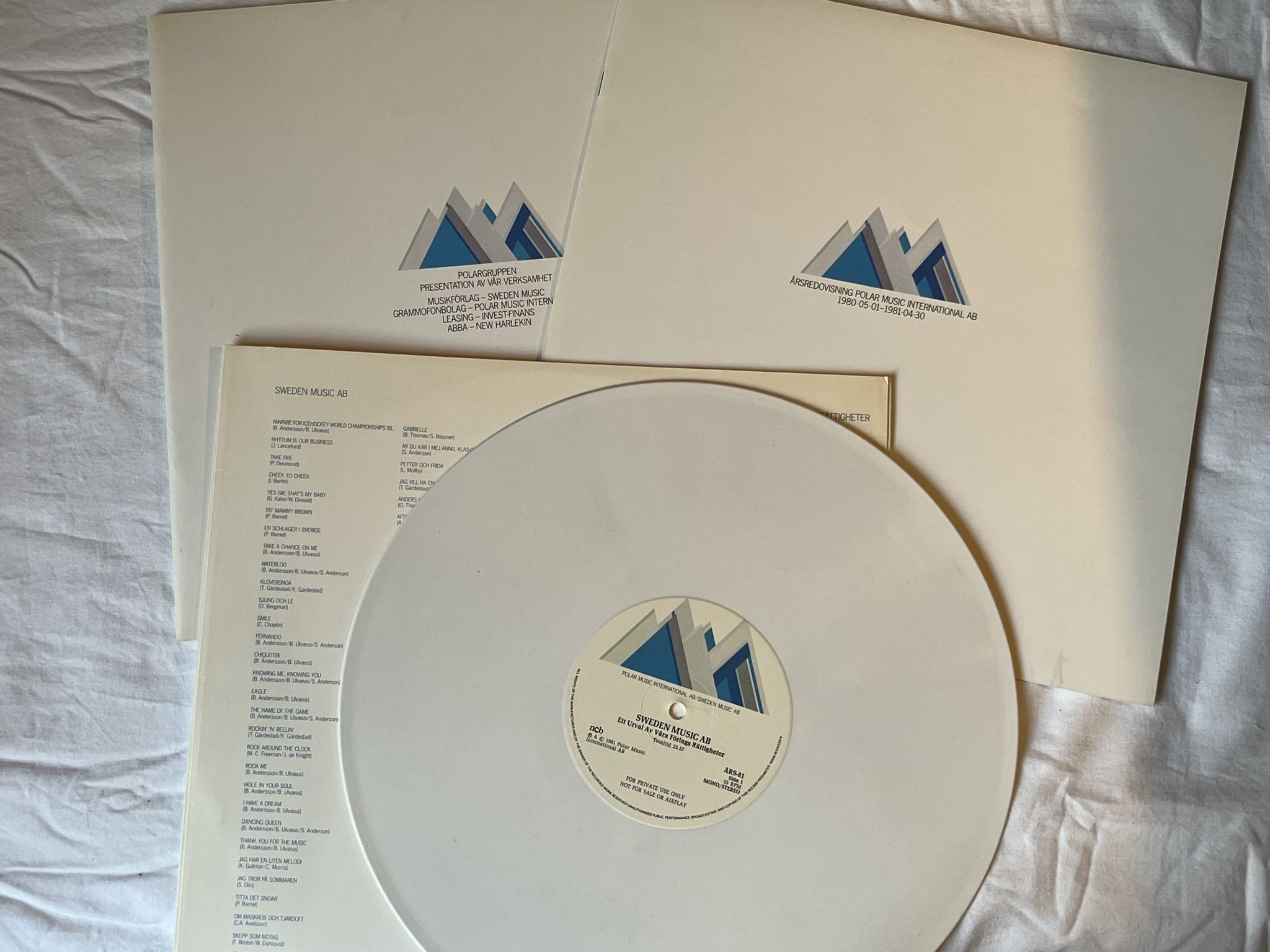 Omslagsbild för skivan V/A Polargruppen - Ekonomipaket I Ord Och Ton LP -81 POLAR ÅRS-81 *** ABBA ***