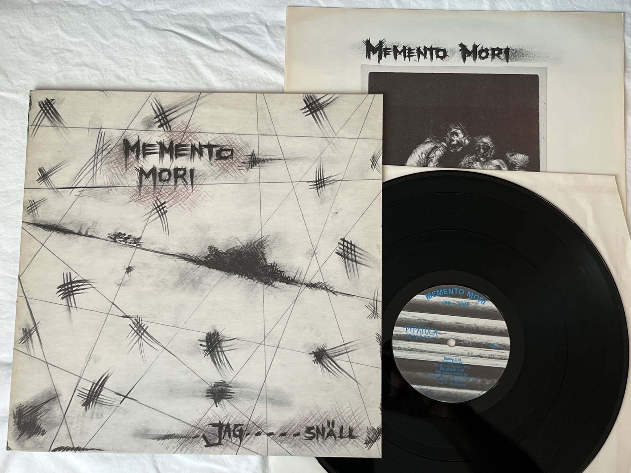 Omslagsbild för skivan MEMENTO MORI jag ... snäll LP -83 Swe PIPALUCKBOLAGET PLP 5 *** NEW WAVE ***