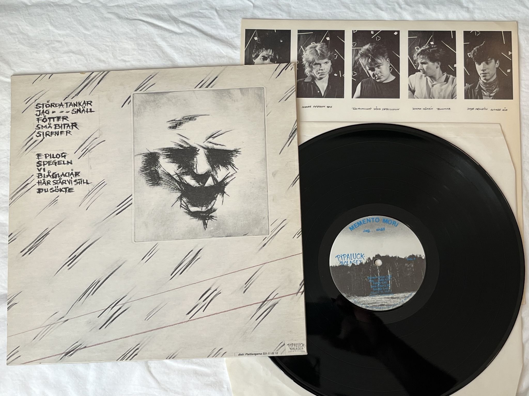 Omslagsbild för skivan MEMENTO MORI jag ... snäll LP -83 Swe PIPALUCKBOLAGET PLP 5 *** NEW WAVE ***