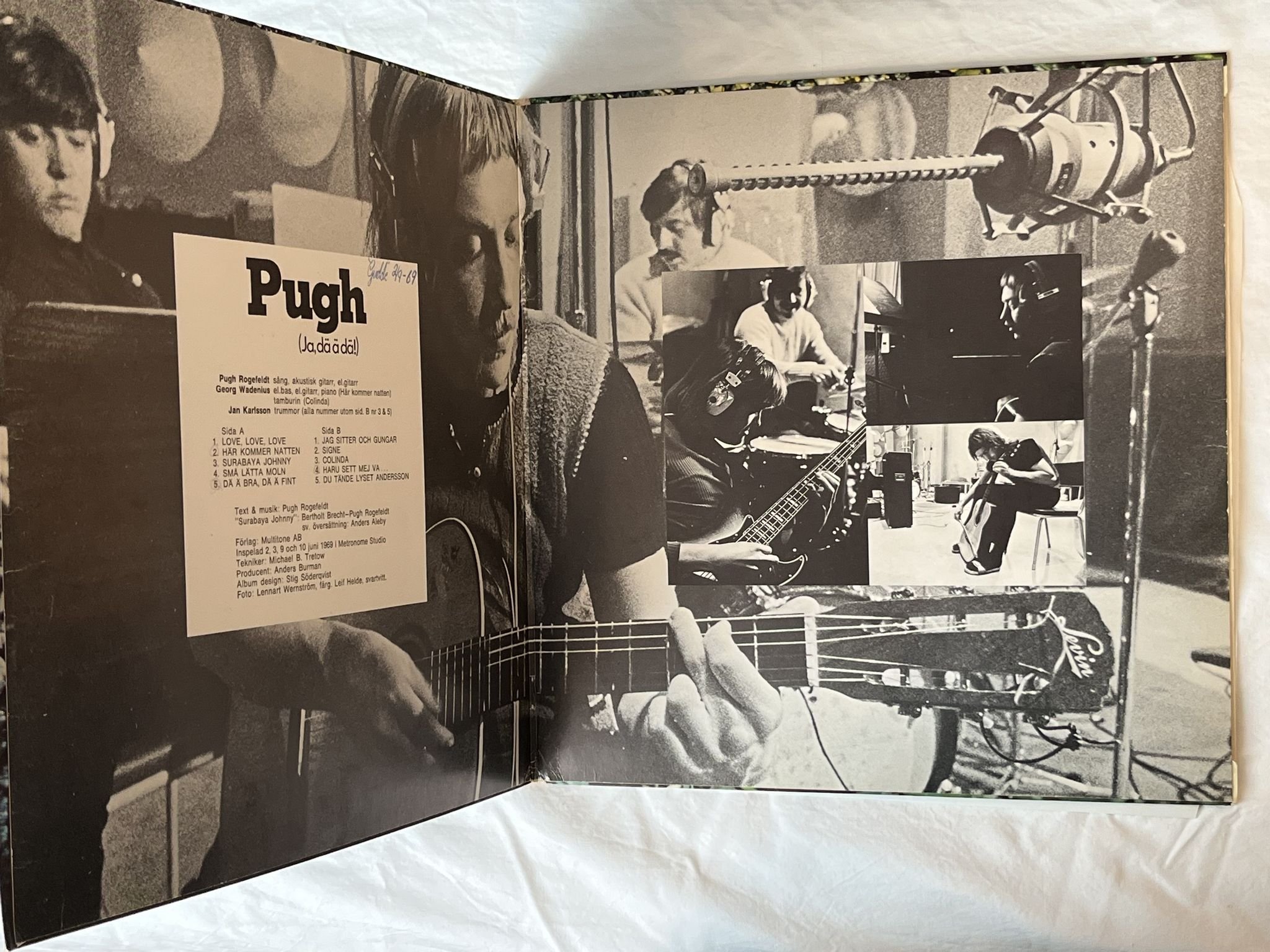 Omslagsbild för skivan PUGH ROGEFELDT ja dä ä dä LP -69 Swe METRONOME MLP 15.336 ** MEGA RARE BLACK **