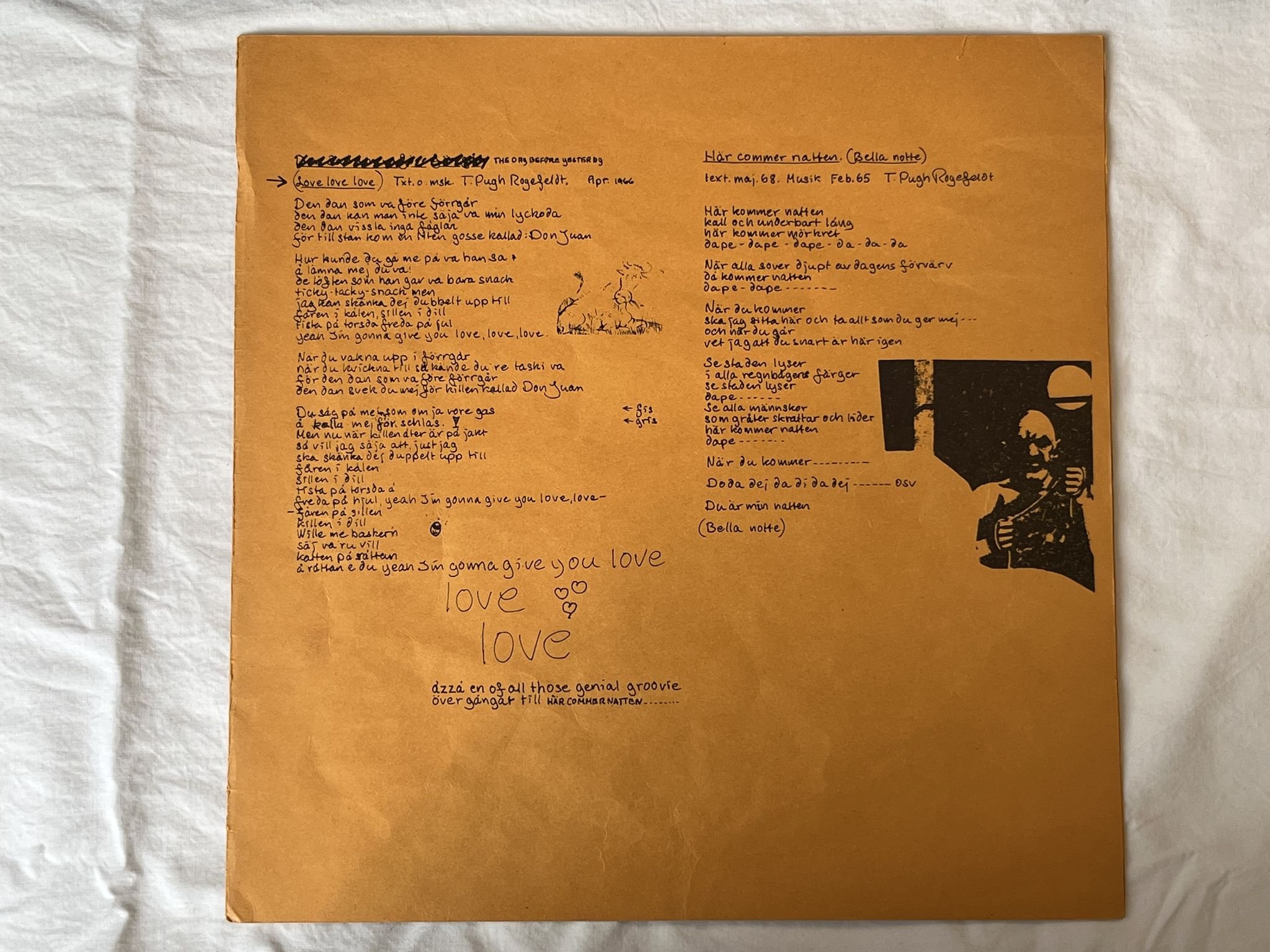 Omslagsbild för skivan PUGH ROGEFELDT ja dä ä dä LP -69 Swe METRONOME MLP 15.336 ** MEGA RARE BLACK **