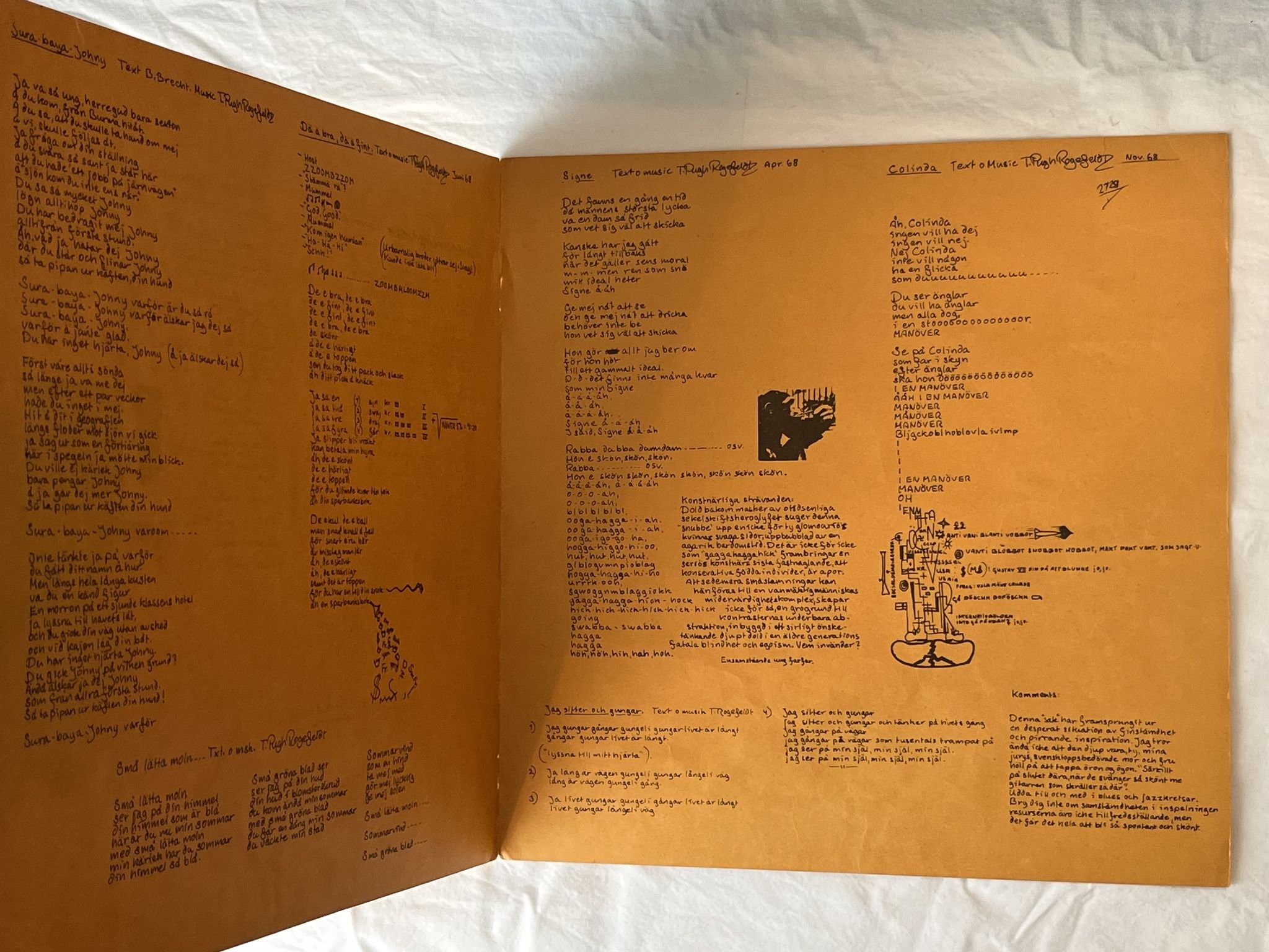 Omslagsbild för skivan PUGH ROGEFELDT ja dä ä dä LP -69 Swe METRONOME MLP 15.336 ** MEGA RARE BLACK **