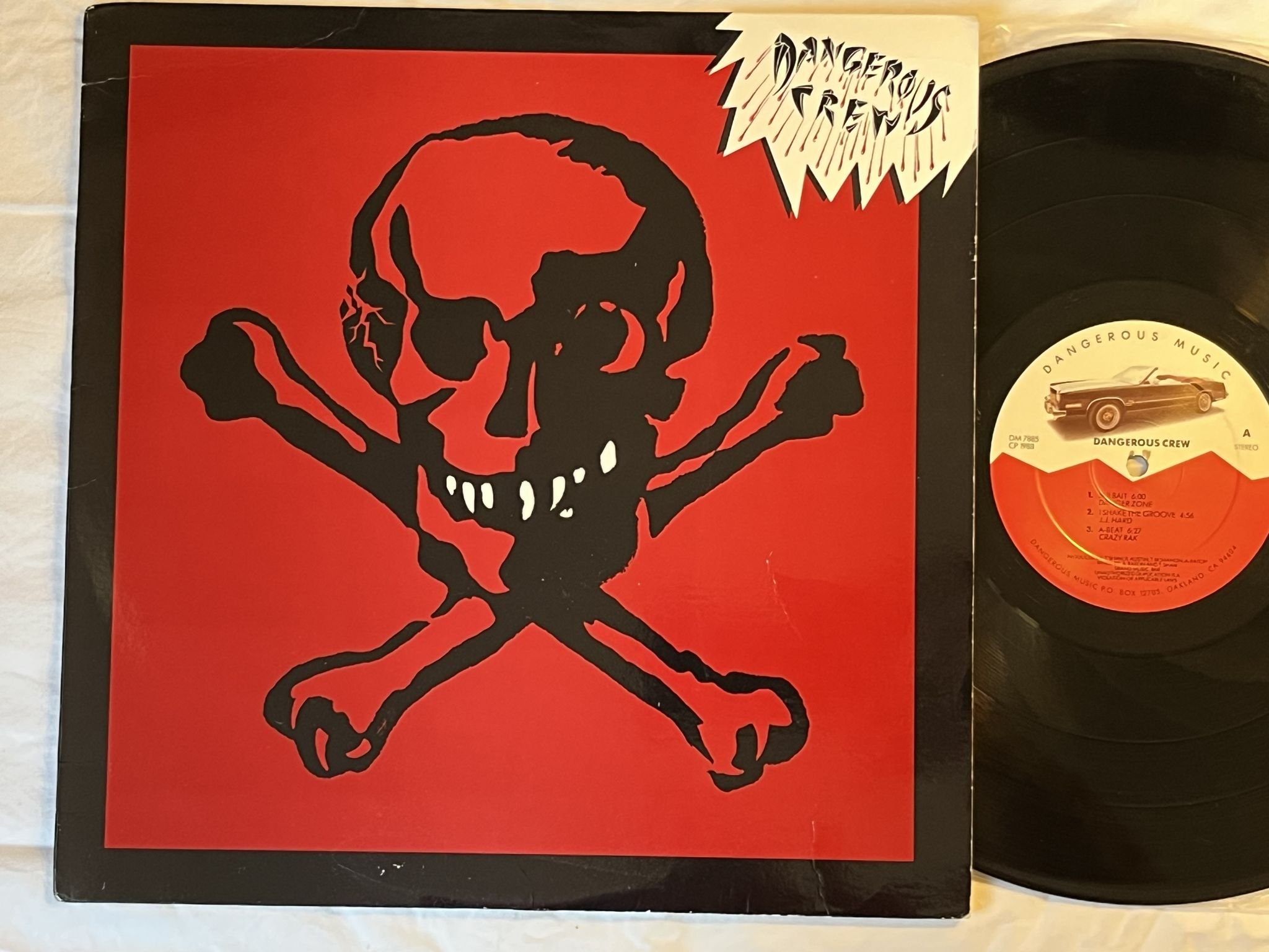Omslagsbild för skivan THE DANGEROUS CREW s/t LP -88 US DANGEROUS MUSIC DM 7885 ** EARLY GANGSTA **