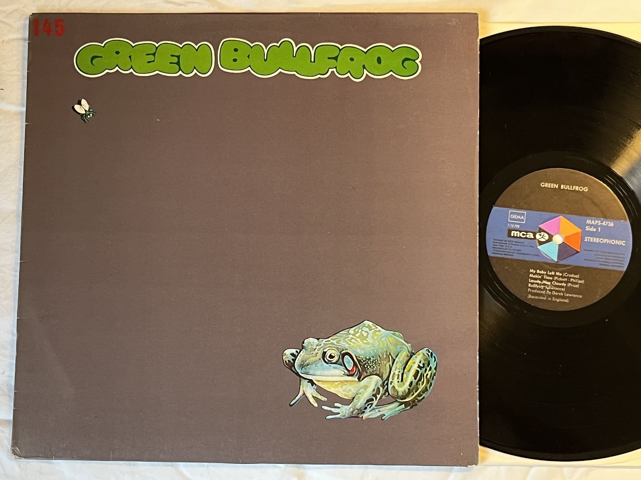 Omslagsbild för skivan GREEN BULLFROG s/t LP -71 Ger MCA MAPS 4736 ** BLUES ROCK **